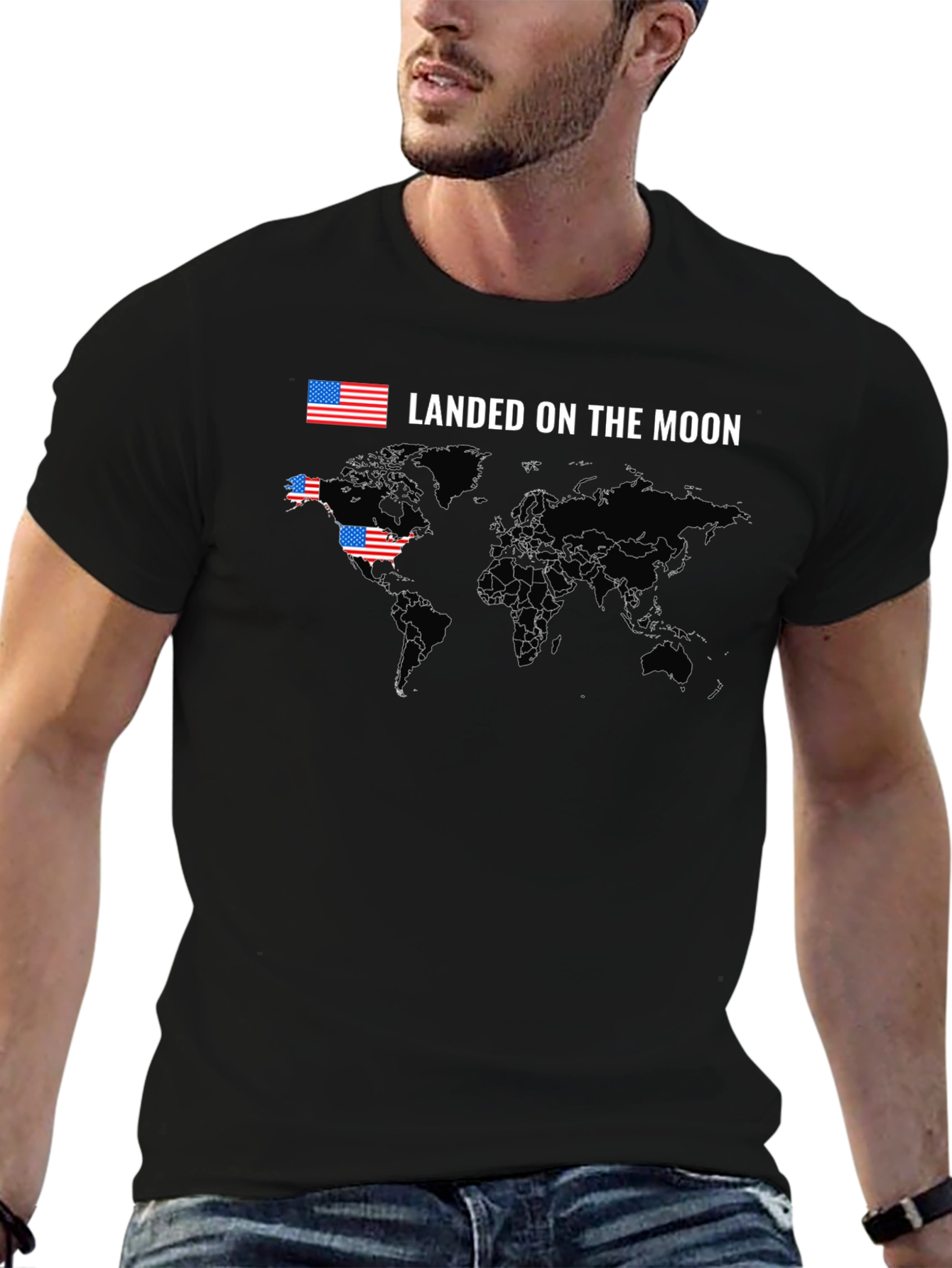 USA Landed on the Moon Graphic T-Shirt