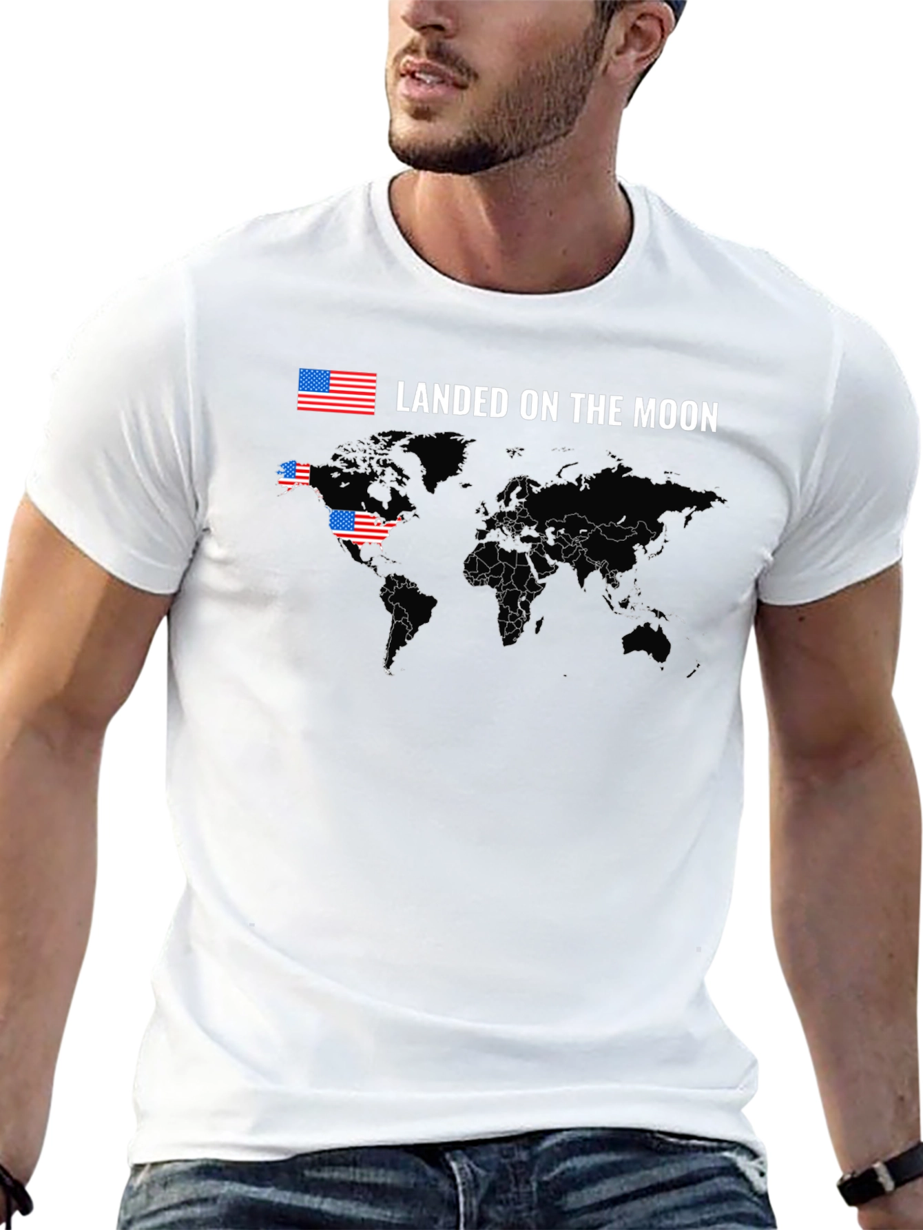 USA Landed on the Moon Graphic T-Shirt