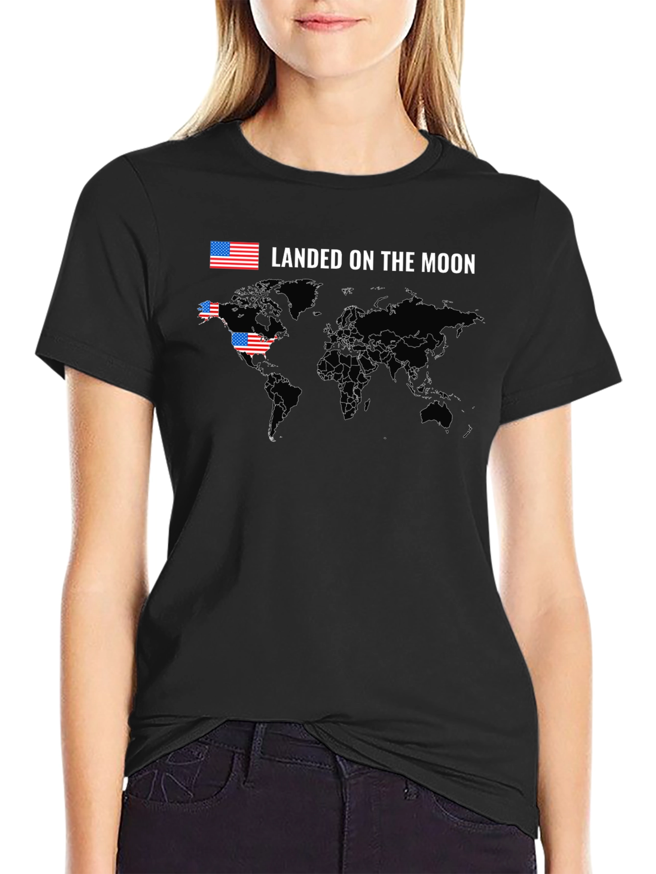 USA Landed on the Moon Graphic T-Shirt