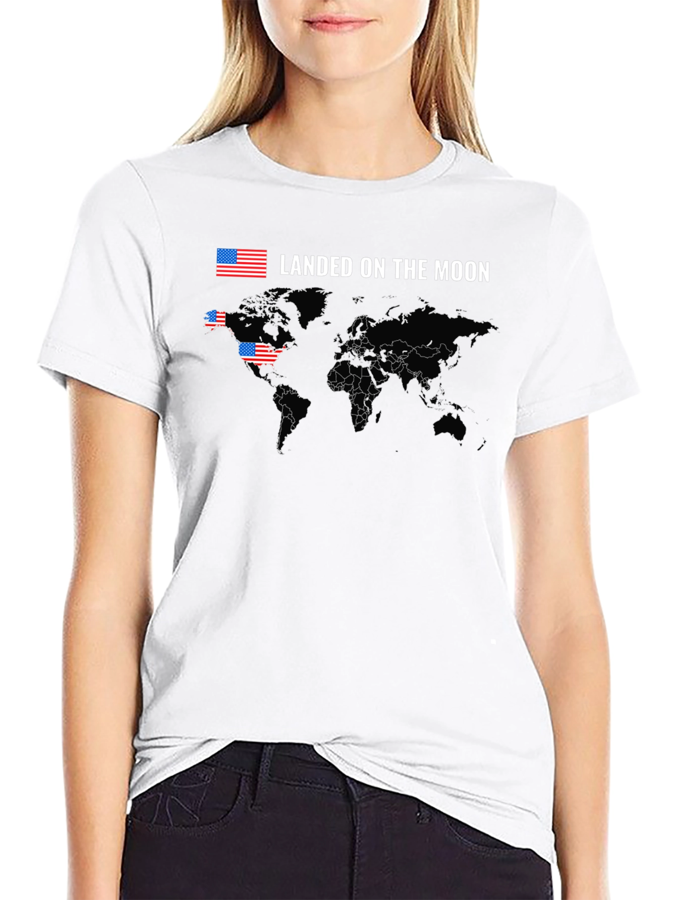 USA Landed on the Moon Graphic T-Shirt