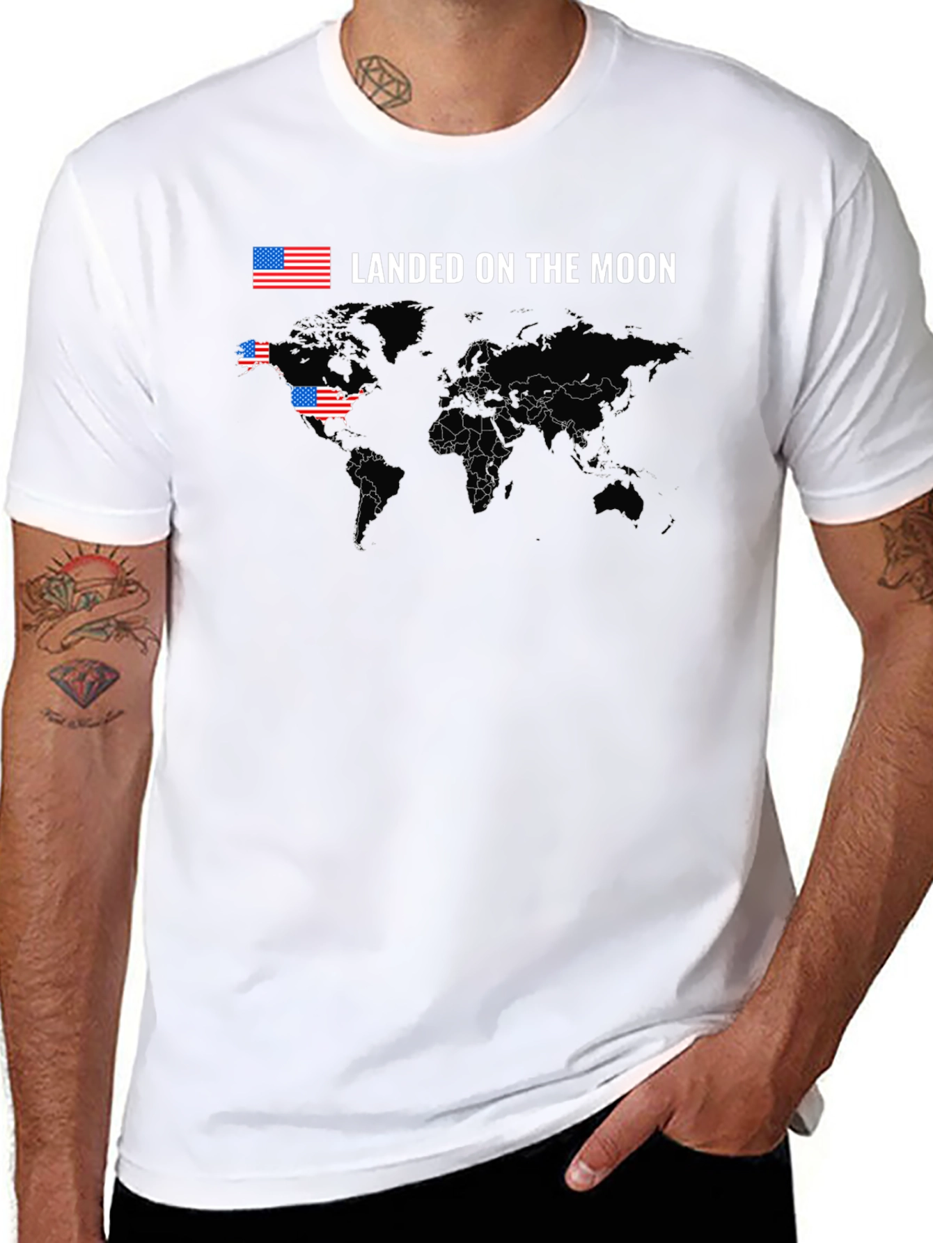 USA Landed on the Moon Graphic T-Shirt