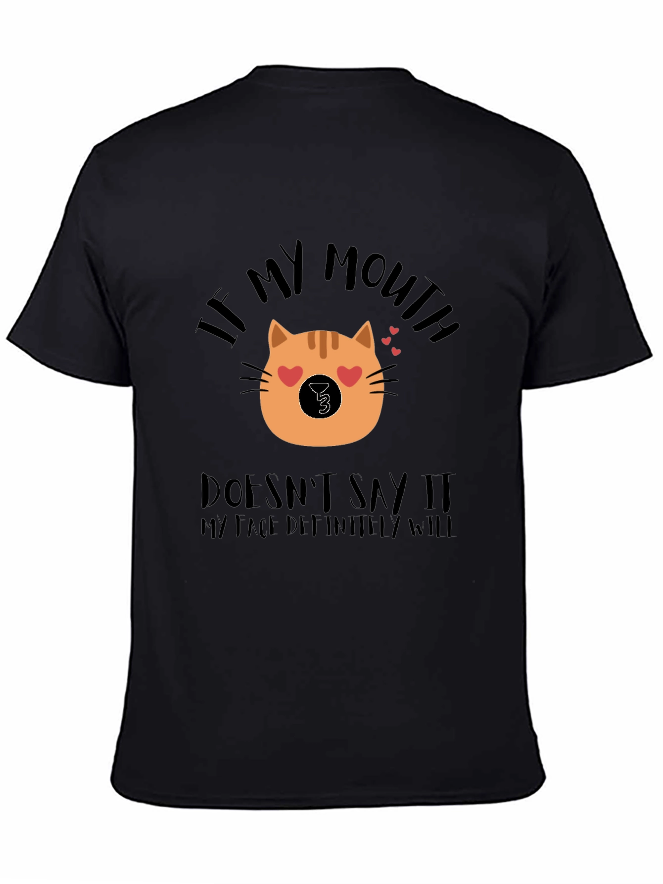 Funny Cat Face Graphic T-Shirt