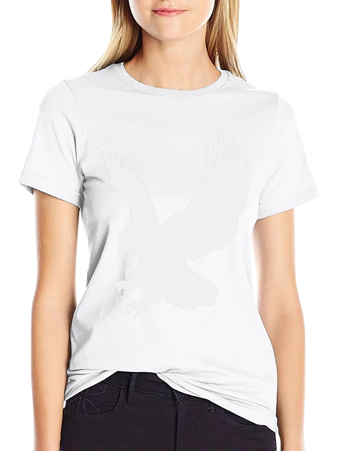 Black Eagle Graphic Tee - Cool Bird Print Shirt