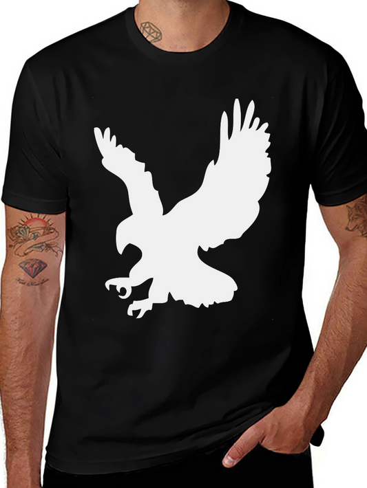 Black Eagle Graphic Tee - Cool Bird Print Shirt