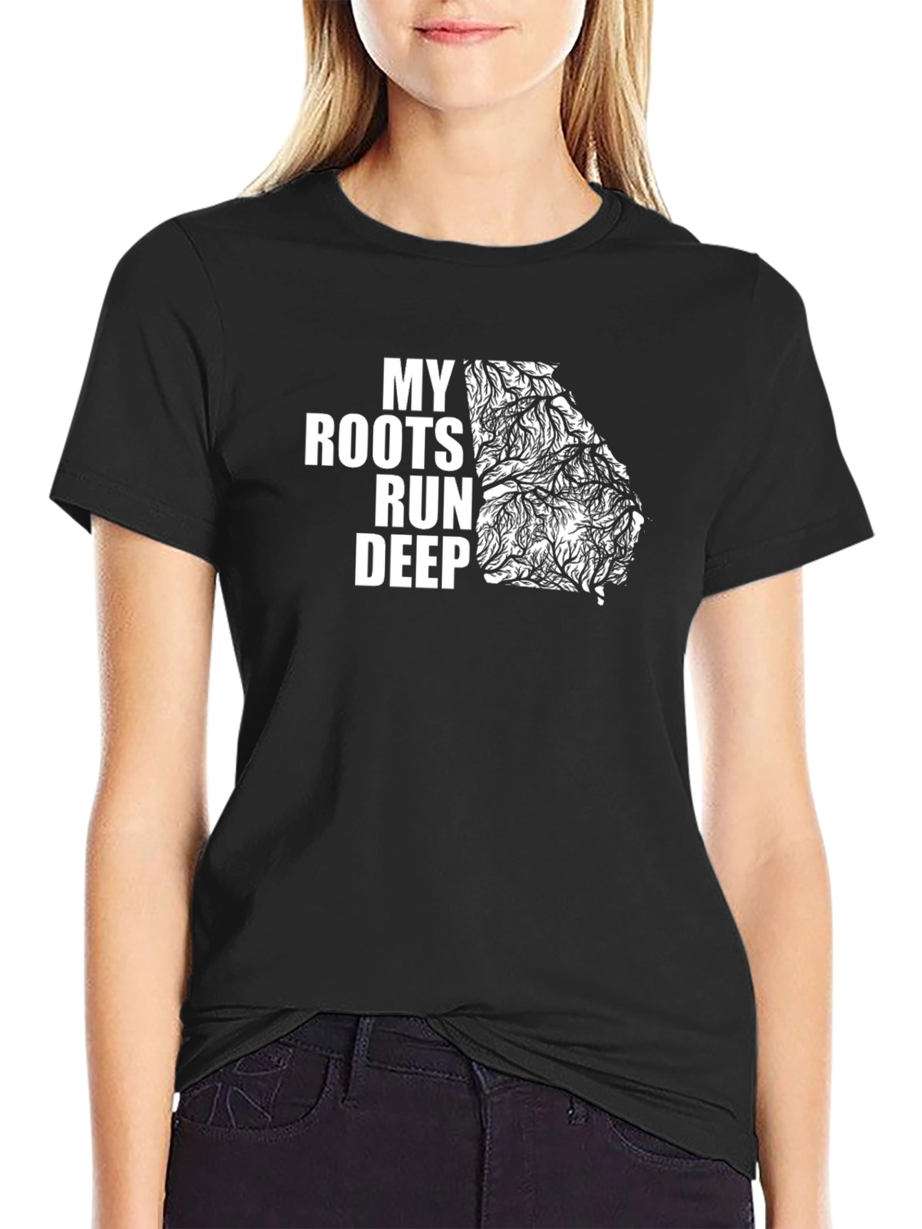 My Roots Run Deep Black Graphic Tee
