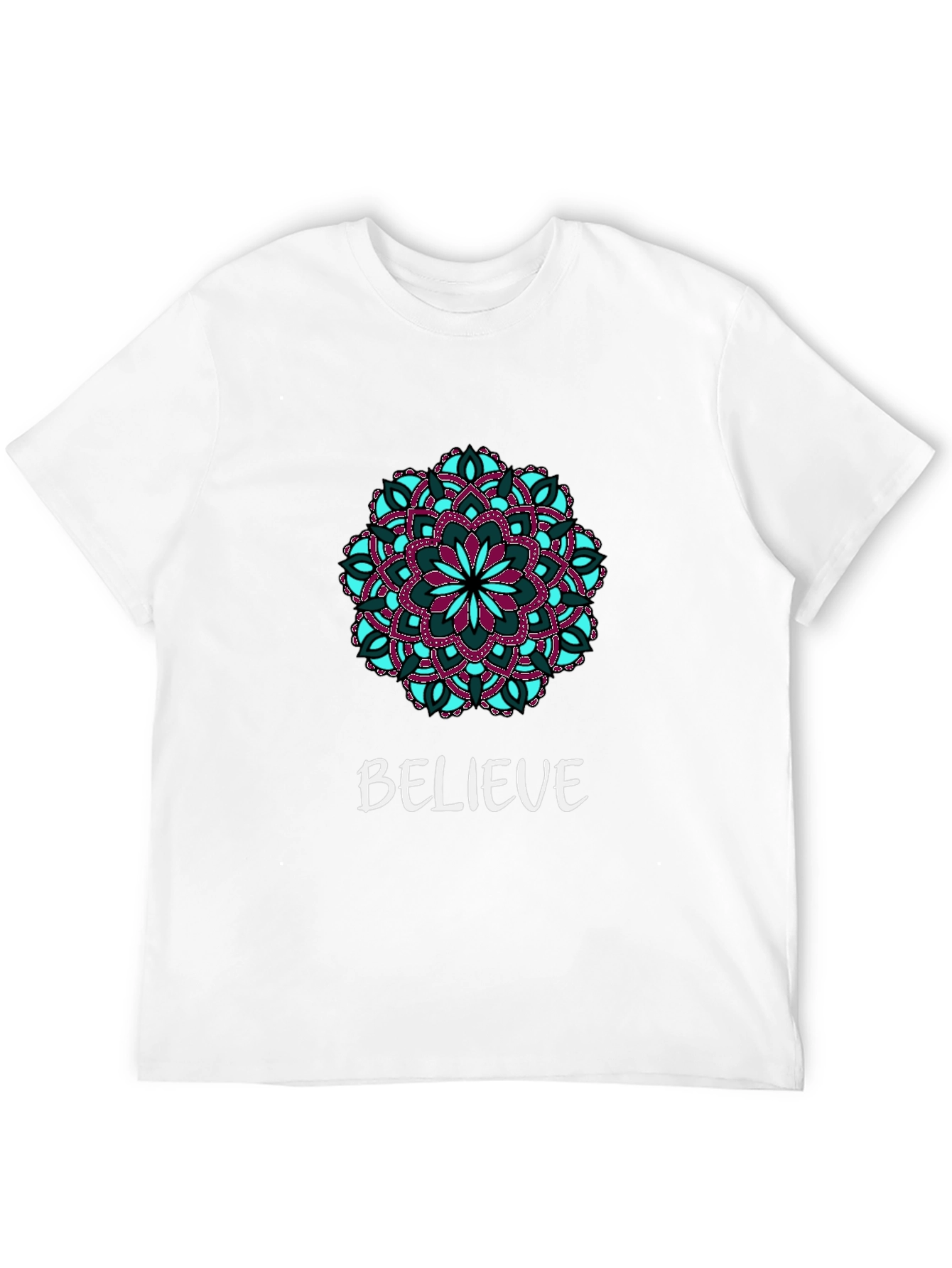 Believe Mandala Graphic Tee - Black