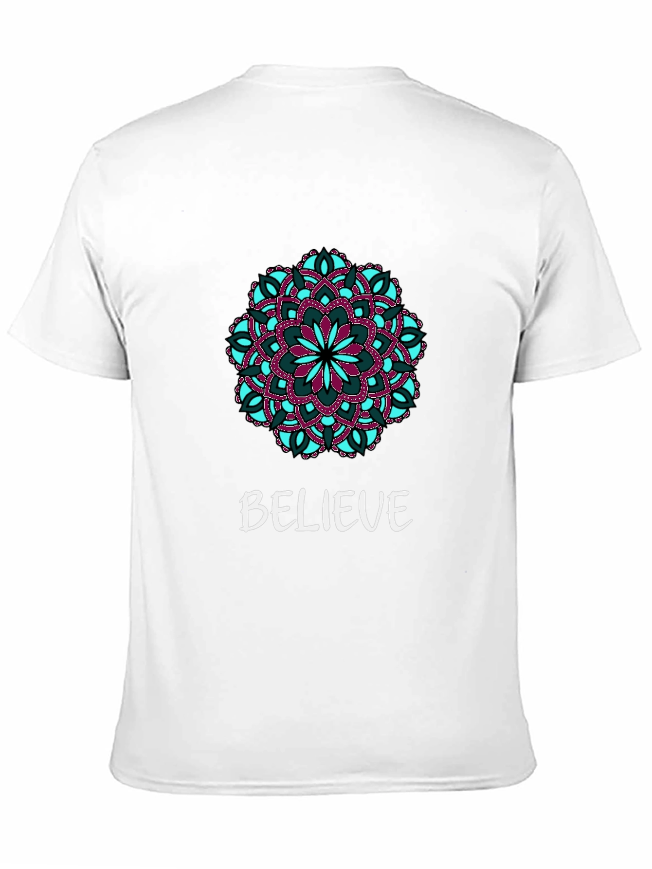 Believe Mandala Graphic Tee - Black