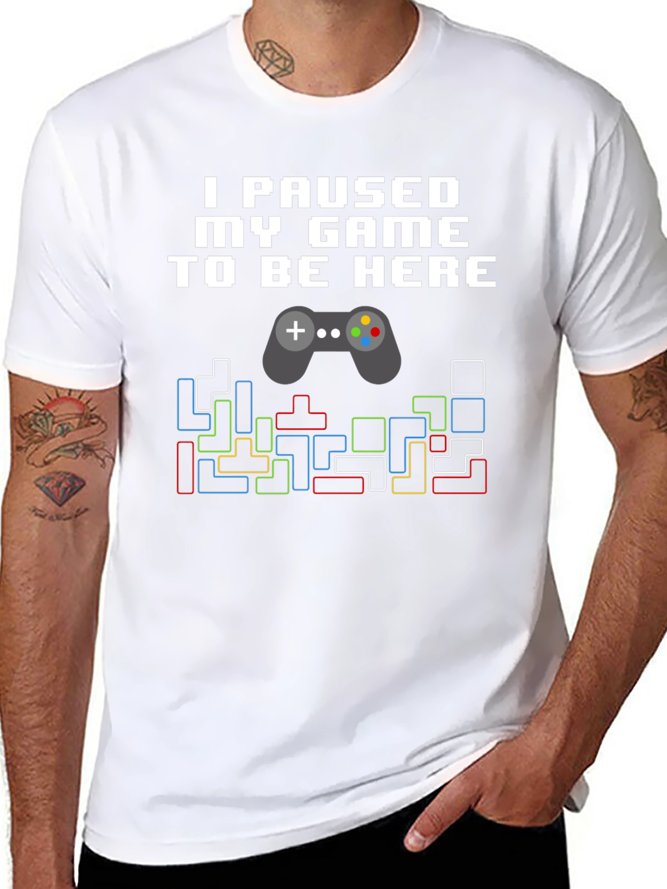 Funny Gamer Graphic Tee - I Paused My Game