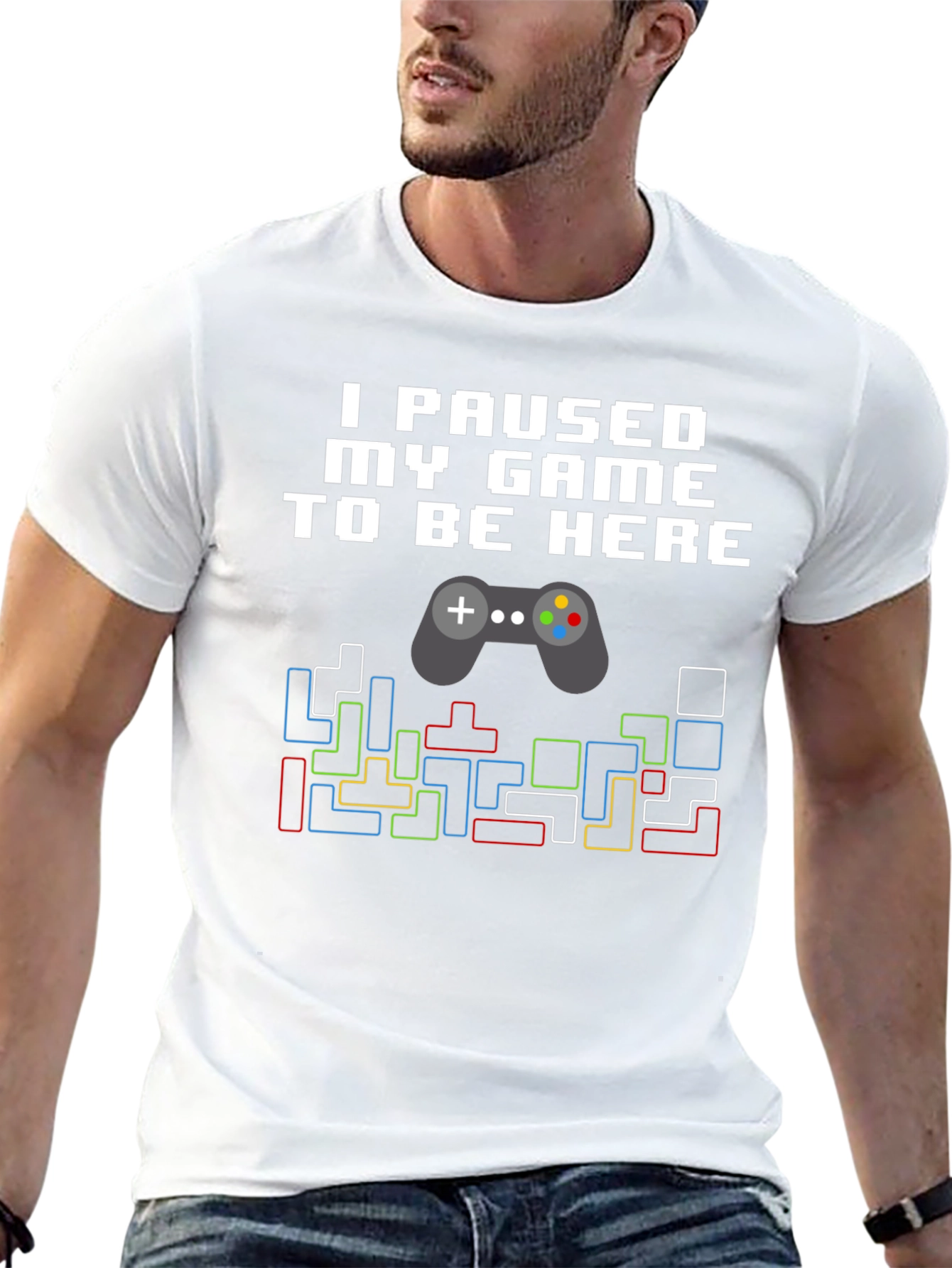 Funny Gamer Graphic Tee - I Paused My Game