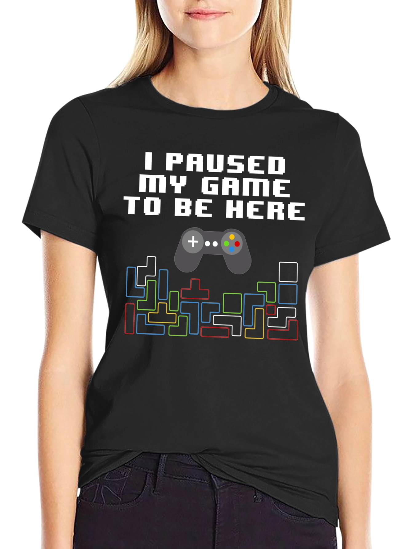Funny Gamer Graphic Tee - I Paused My Game