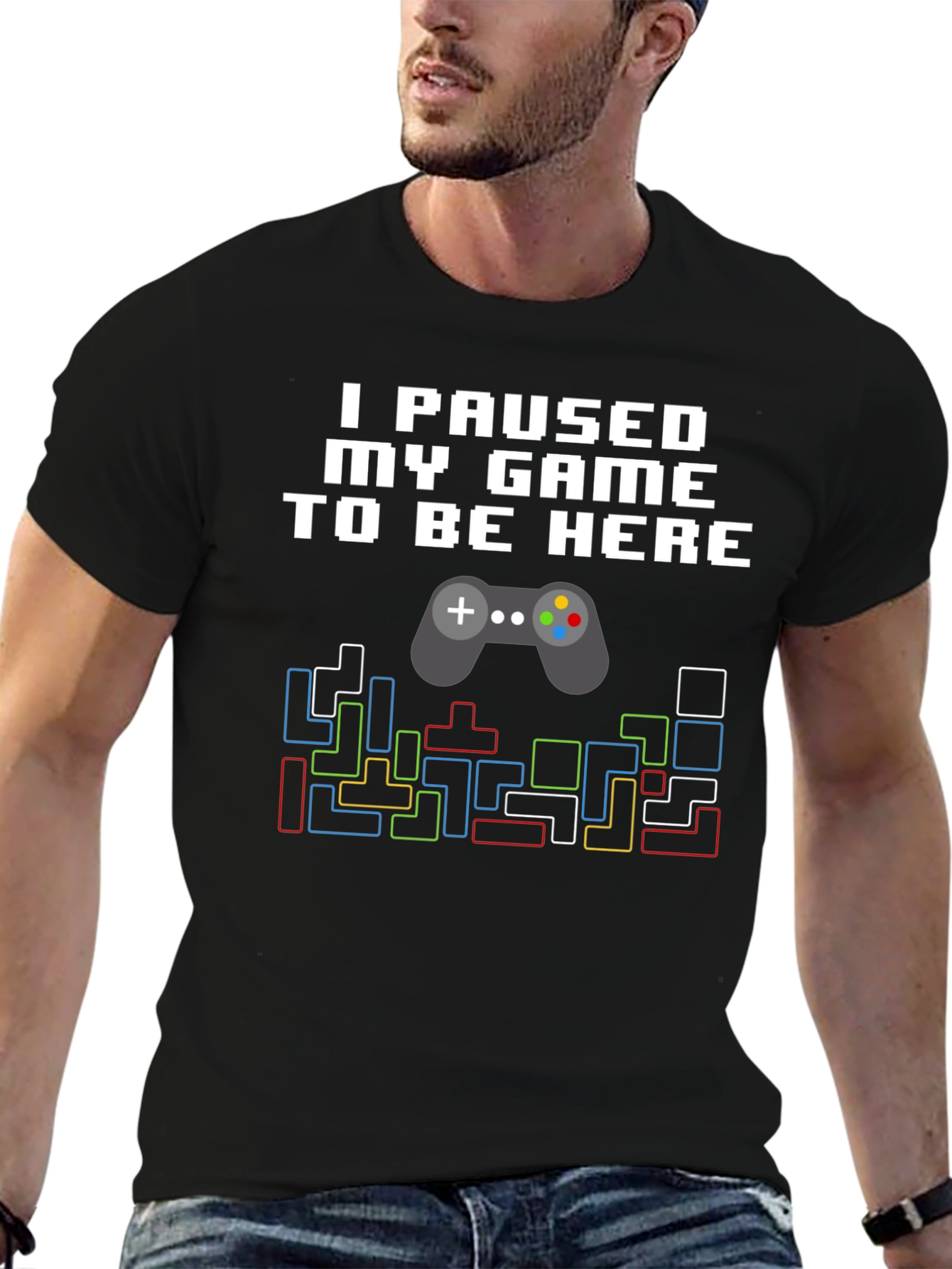 Funny Gamer Graphic Tee - I Paused My Game