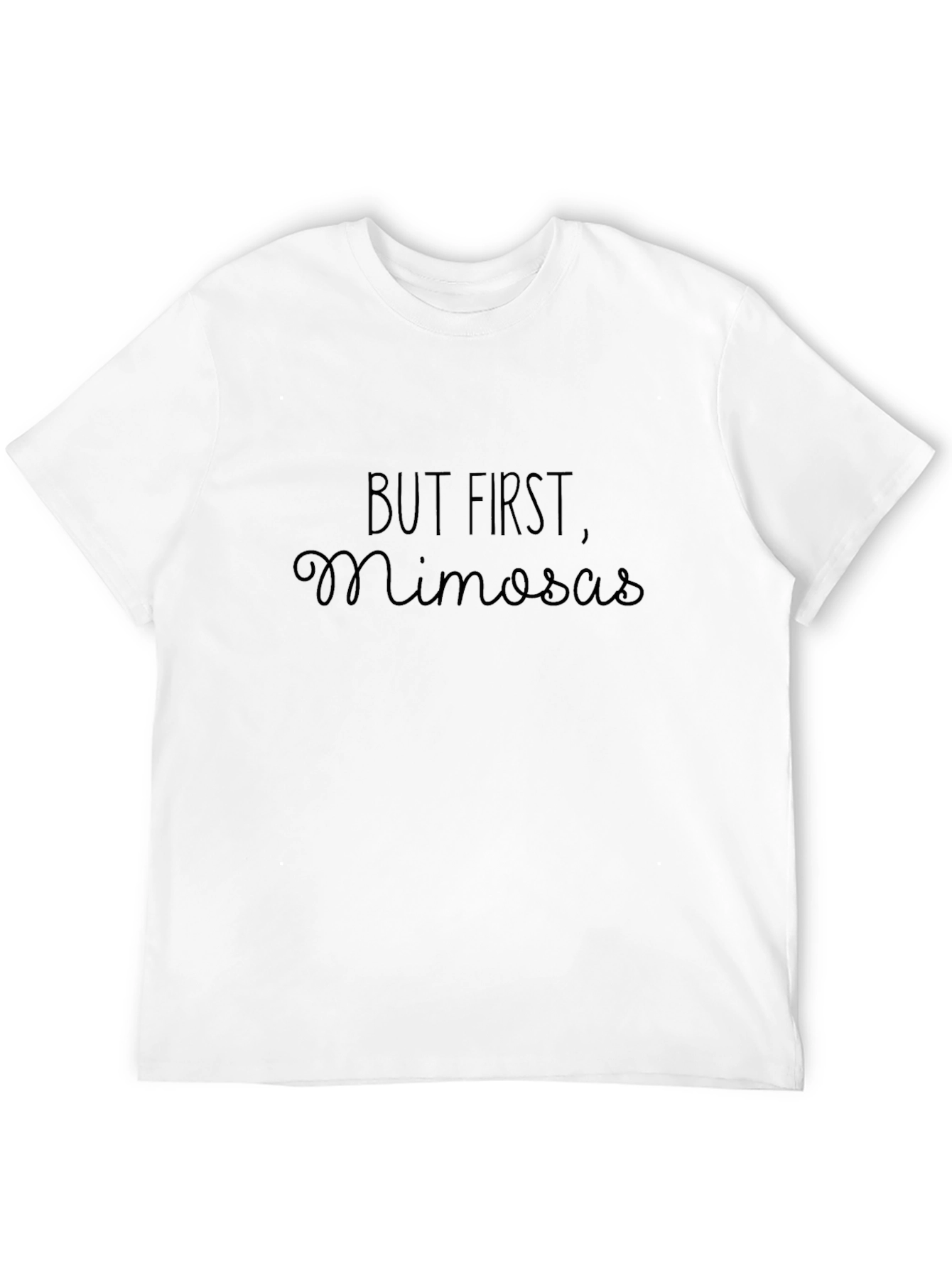 But First Mimosas T-Shirt - Black Casual Tee