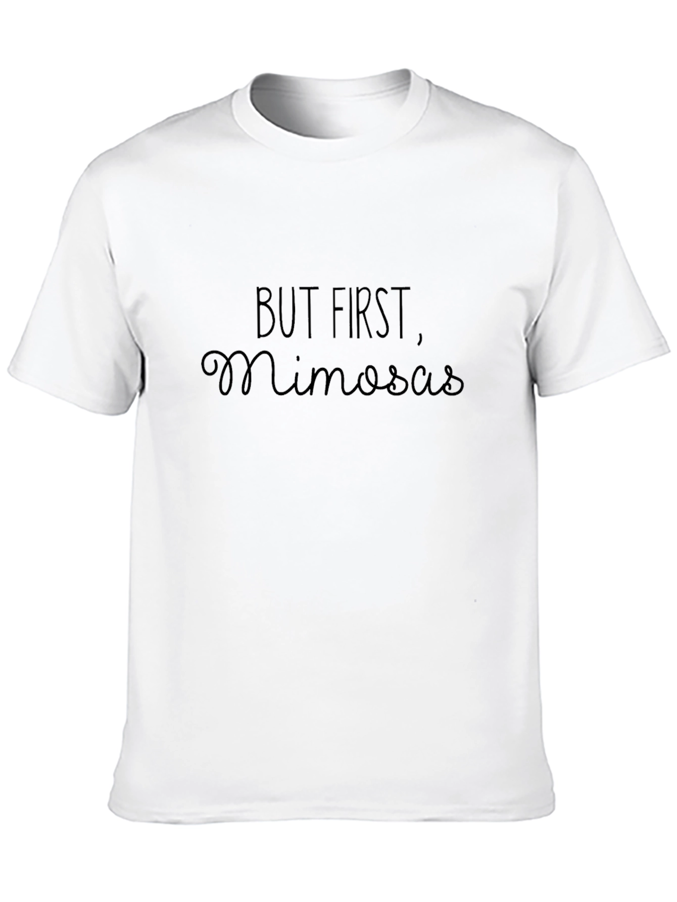 But First Mimosas T-Shirt - Black Casual Tee