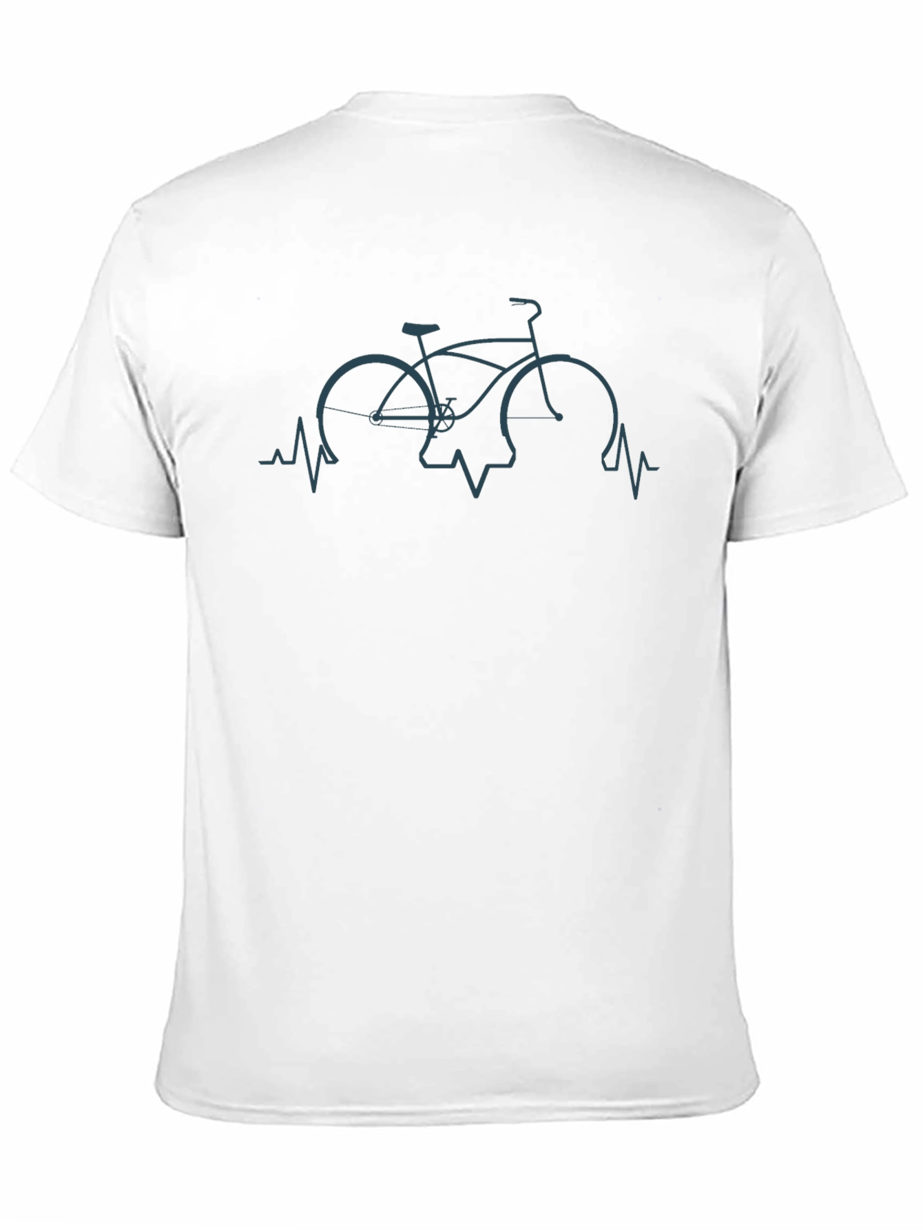 Bicycle Heartbeat Graphic Tee - Black Cotton T-Shirt