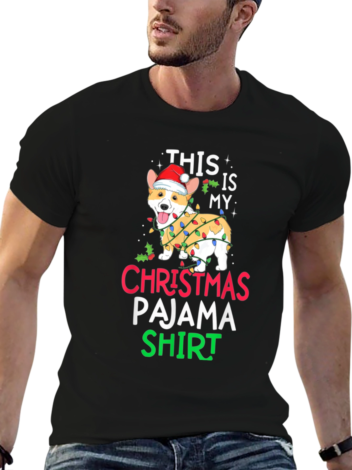Christmas Pajama Dog T-Shirt