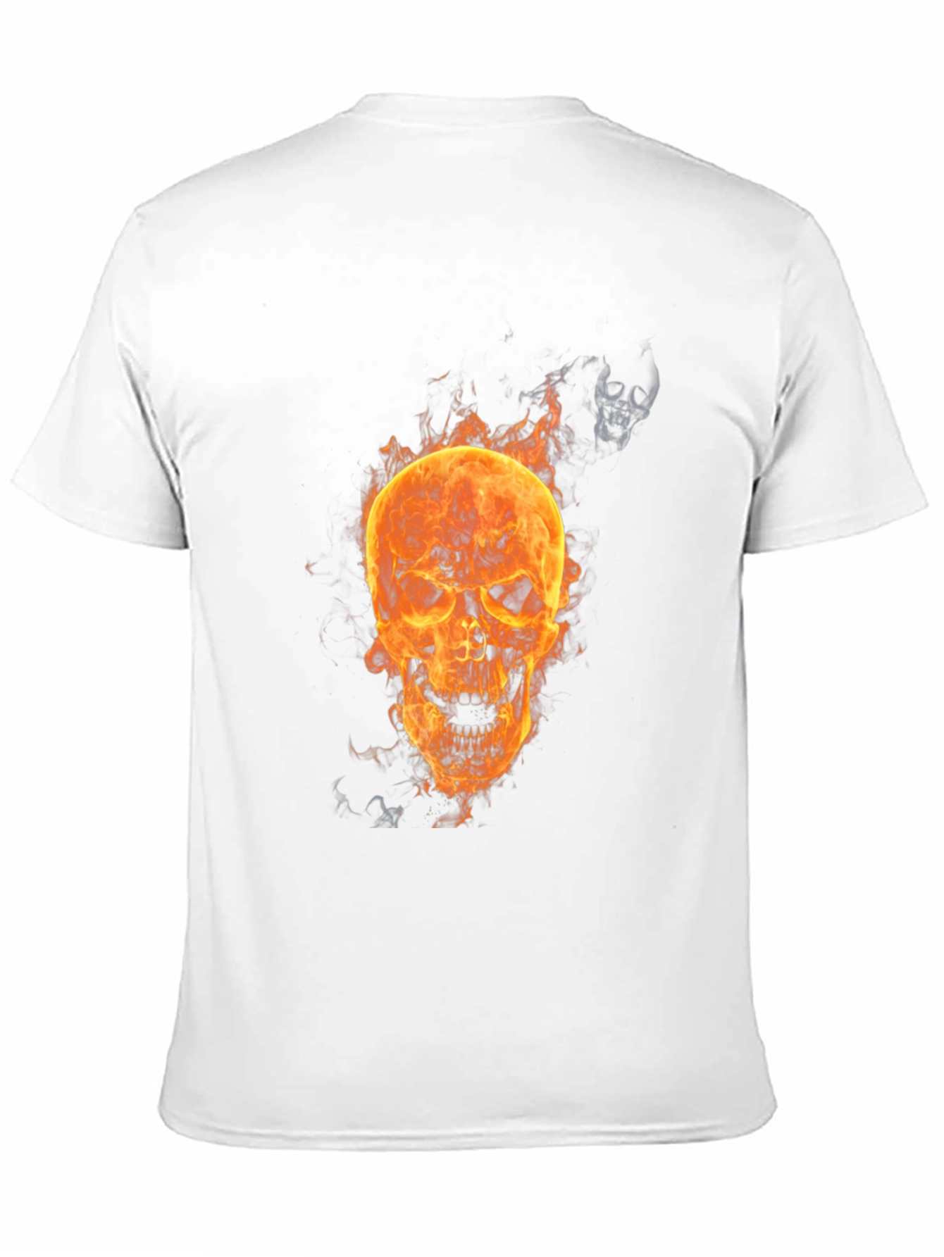 Flaming Skull Graphic Tee - Mens Black T-Shirt