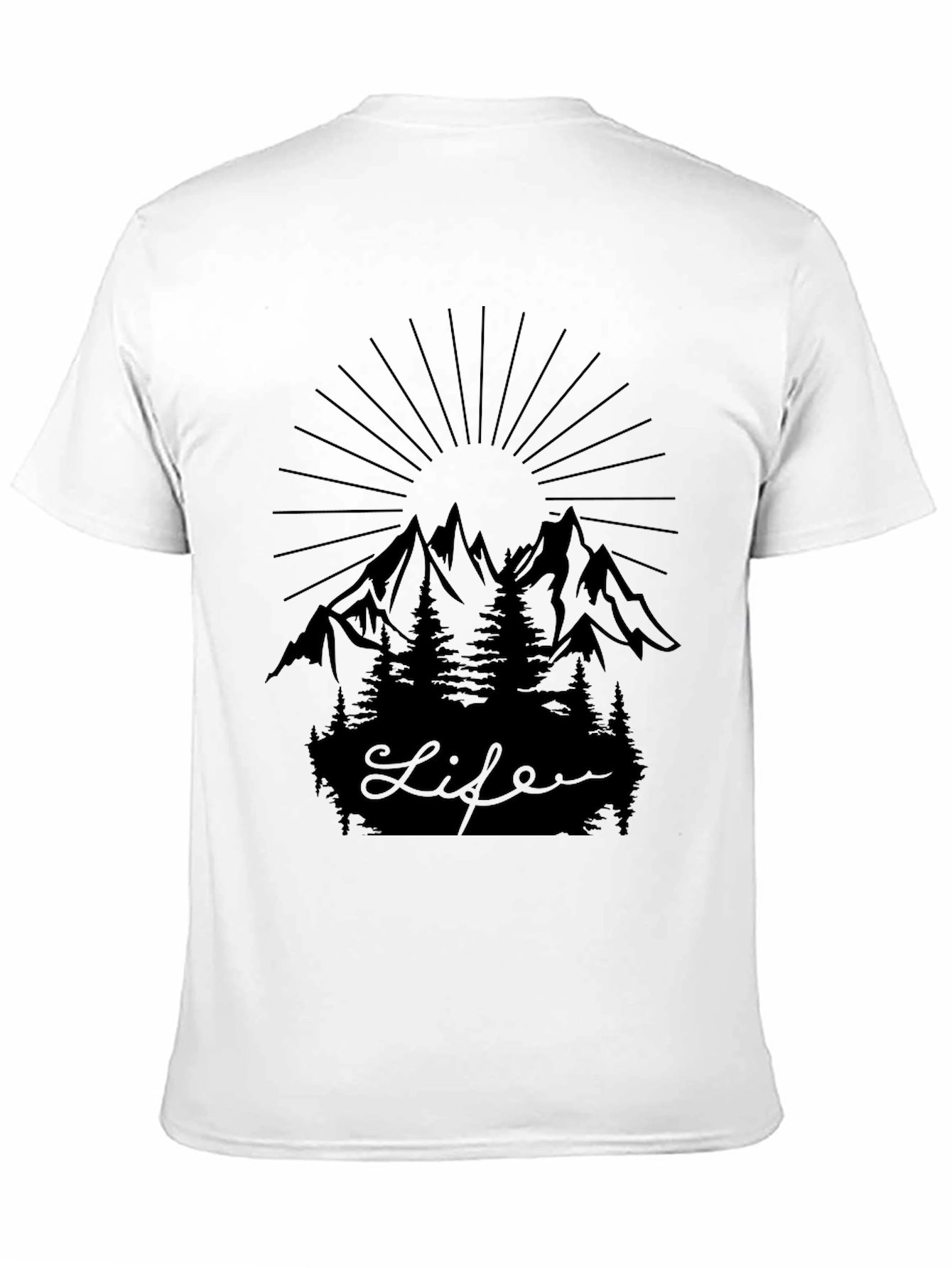 Nature Lovers Black Mountain Life T-Shirt
