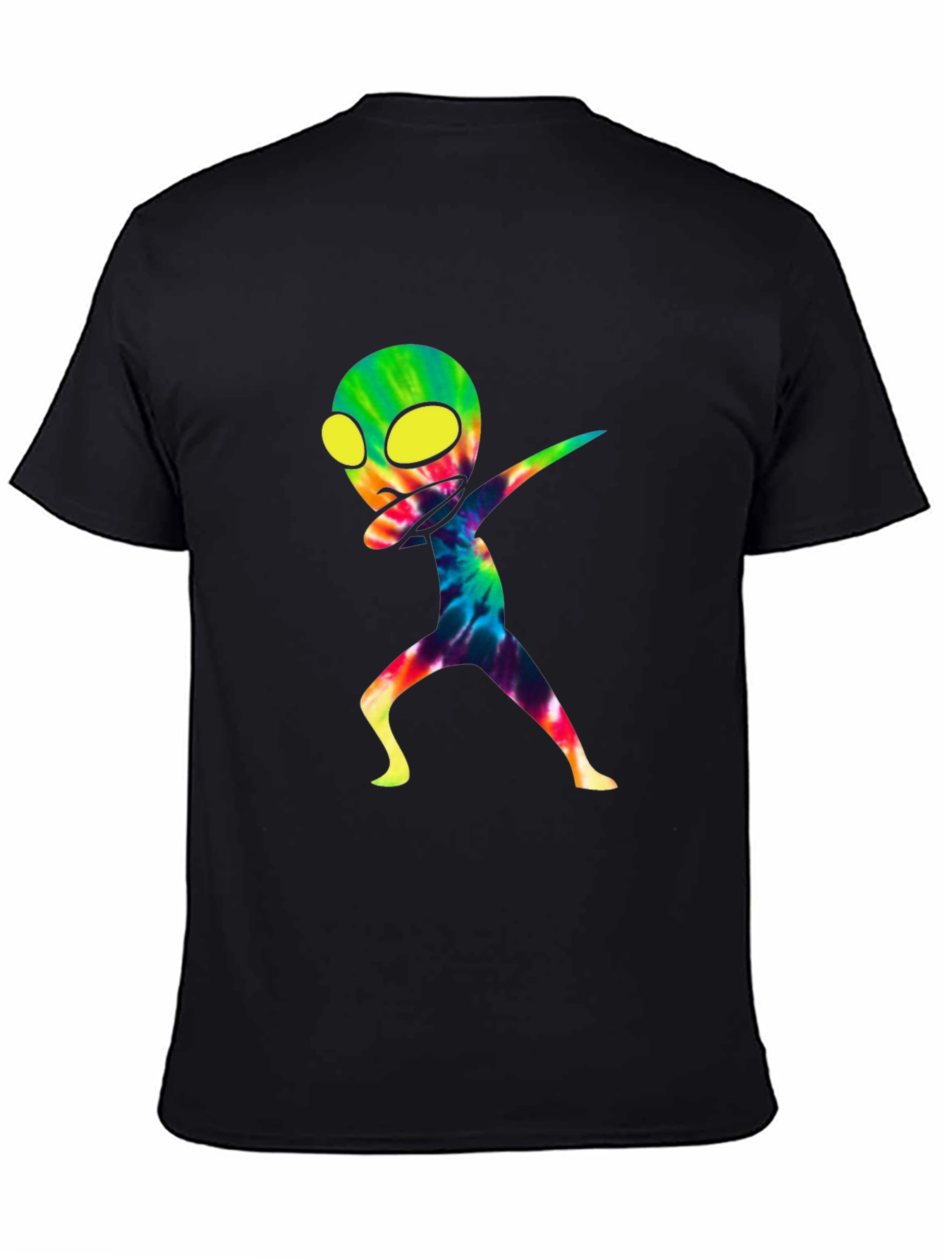 Dabbing Alien Graphic Tee - Cool Tie-Dye Design