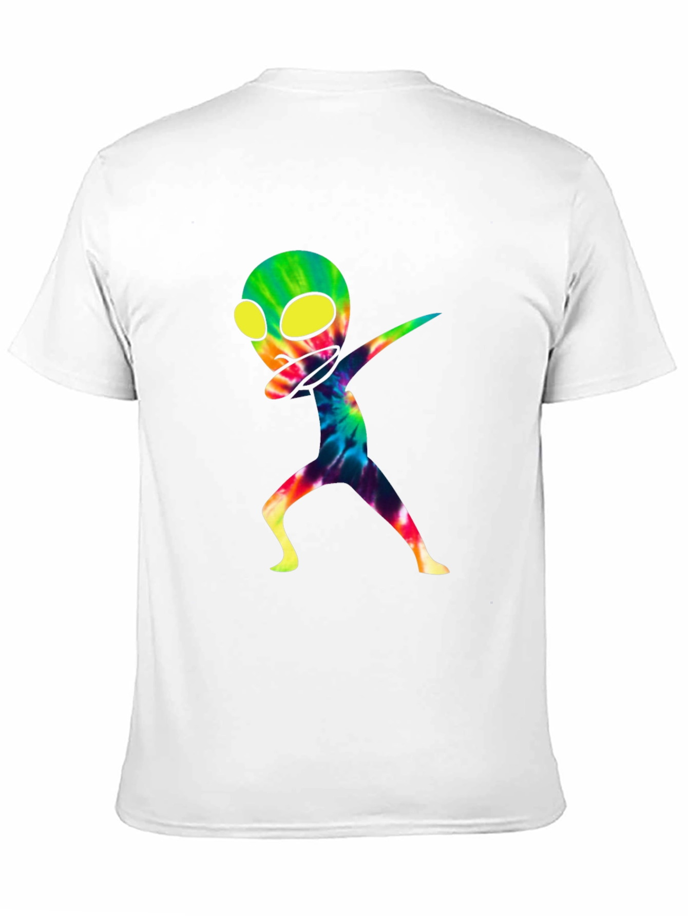 Dabbing Alien Graphic Tee - Cool Tie-Dye Design