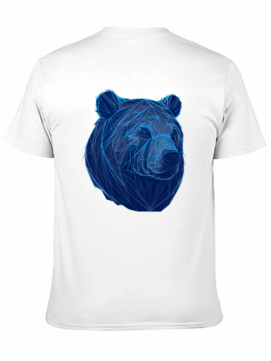 Geometric Bear Graphic Tee - Cool Animal Design