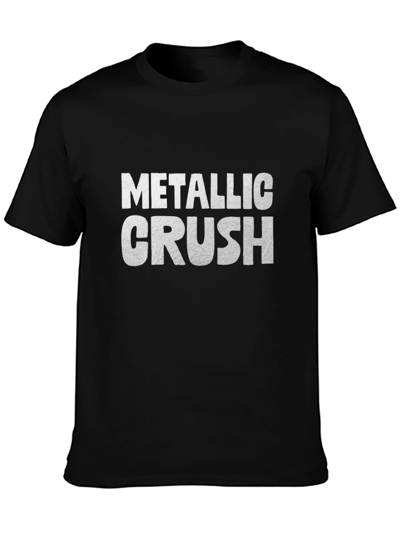 Metallic Crush Black T-Shirt