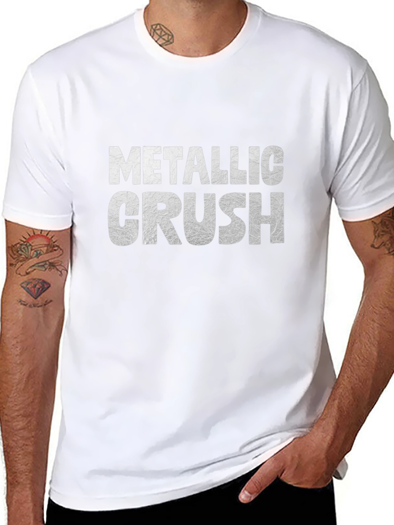 Metallic Crush Black T-Shirt