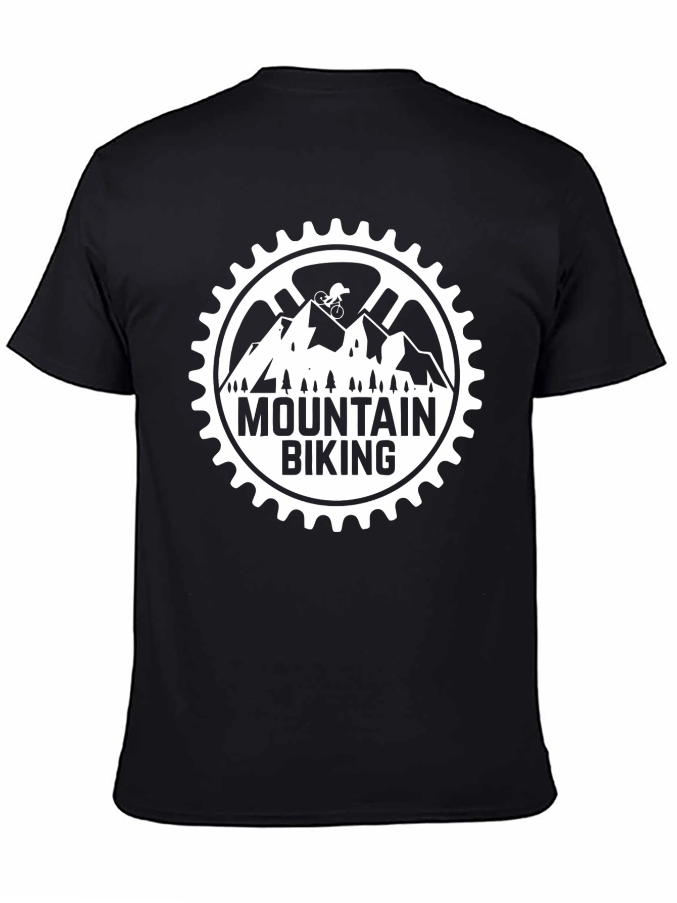 Mountain Biking Graphic Tee - Black