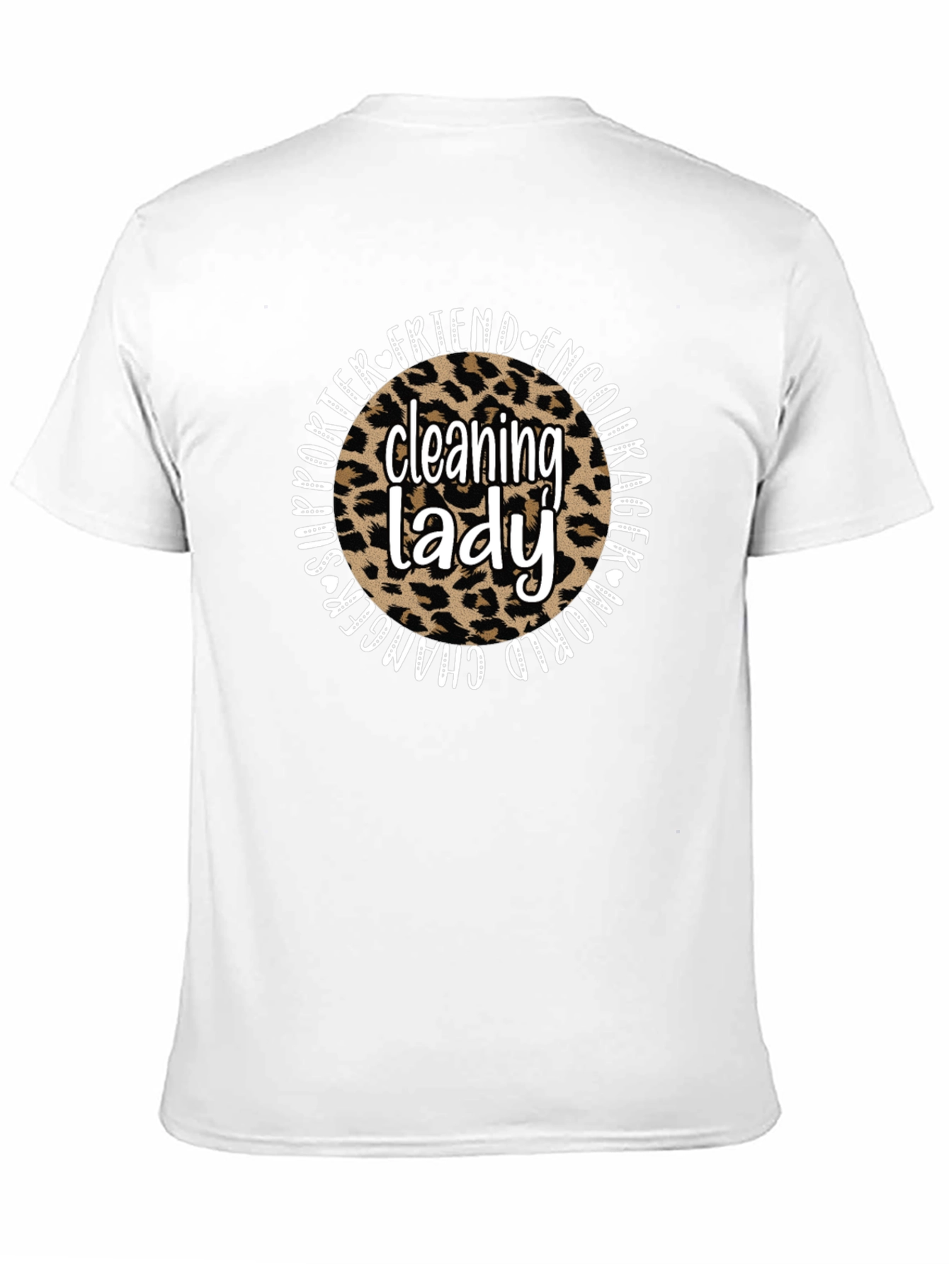 Cleaning Lady Leopard Print Graphic Tee