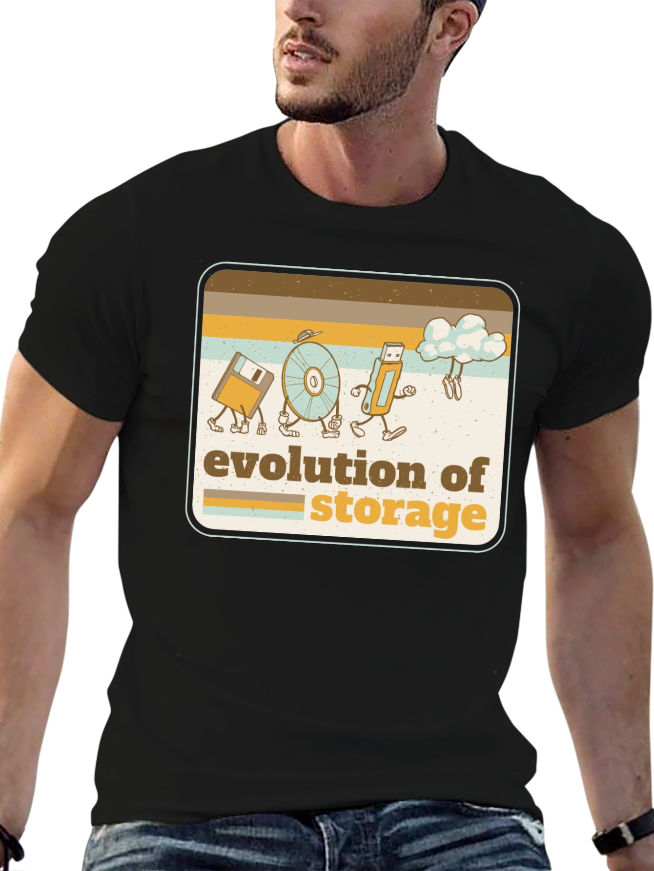 Evolution of Storage Retro T-Shirt