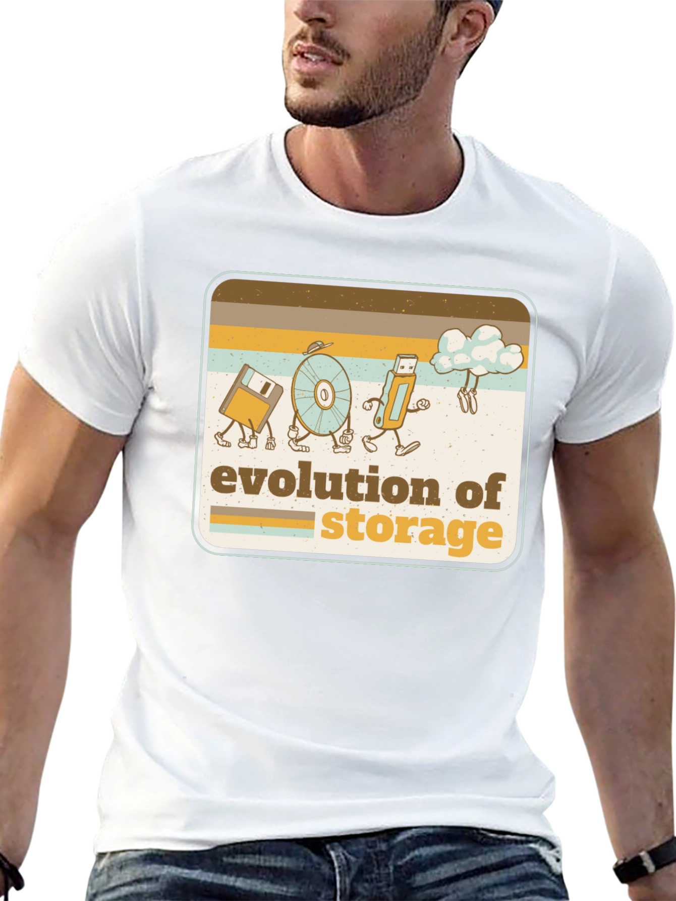 Evolution of Storage Retro T-Shirt