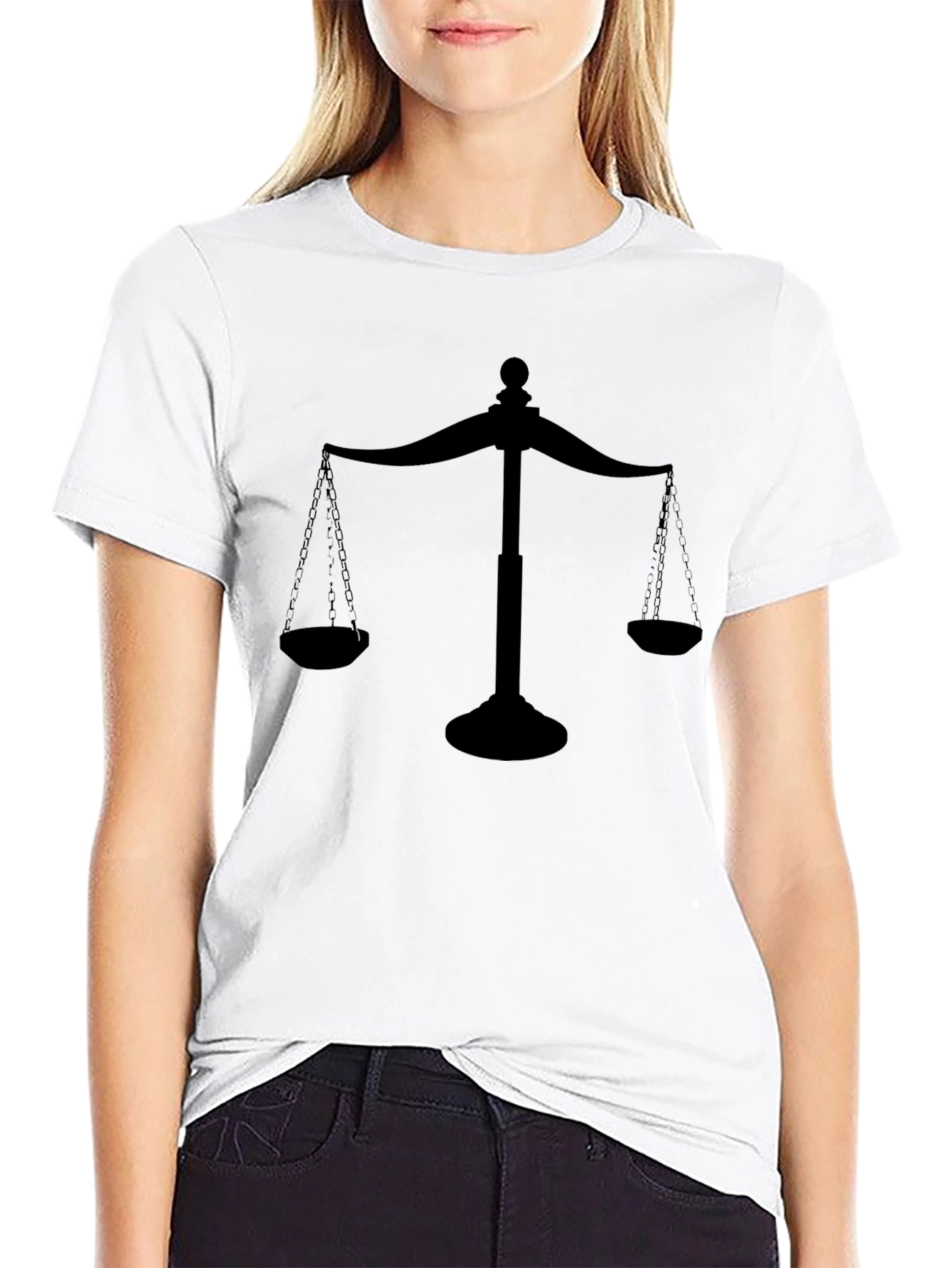 Scales of Justice Black Graphic Tee