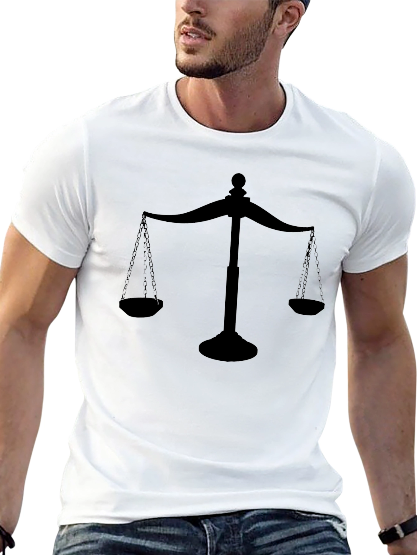 Scales of Justice Black Graphic Tee