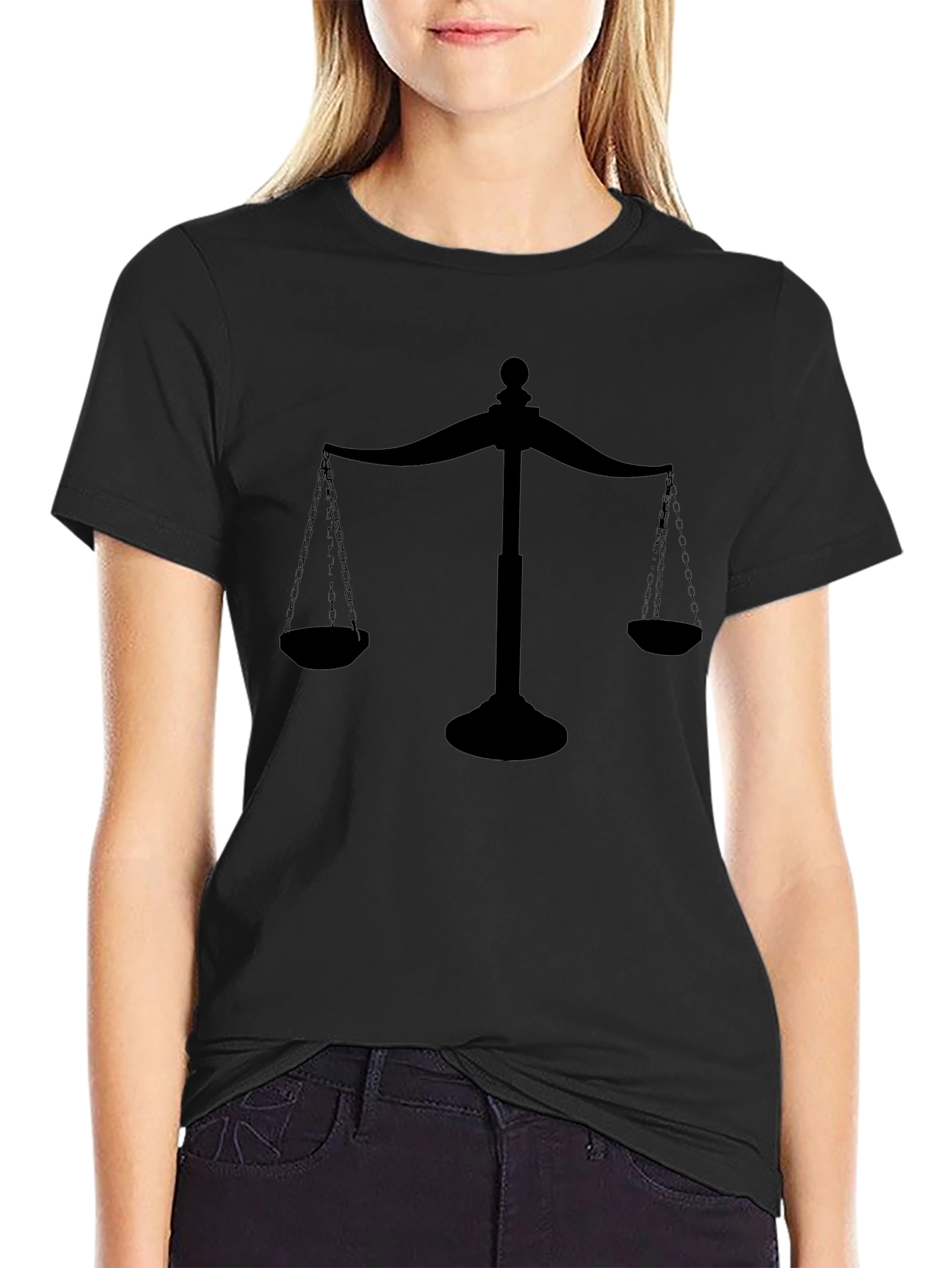 Scales of Justice Black Graphic Tee