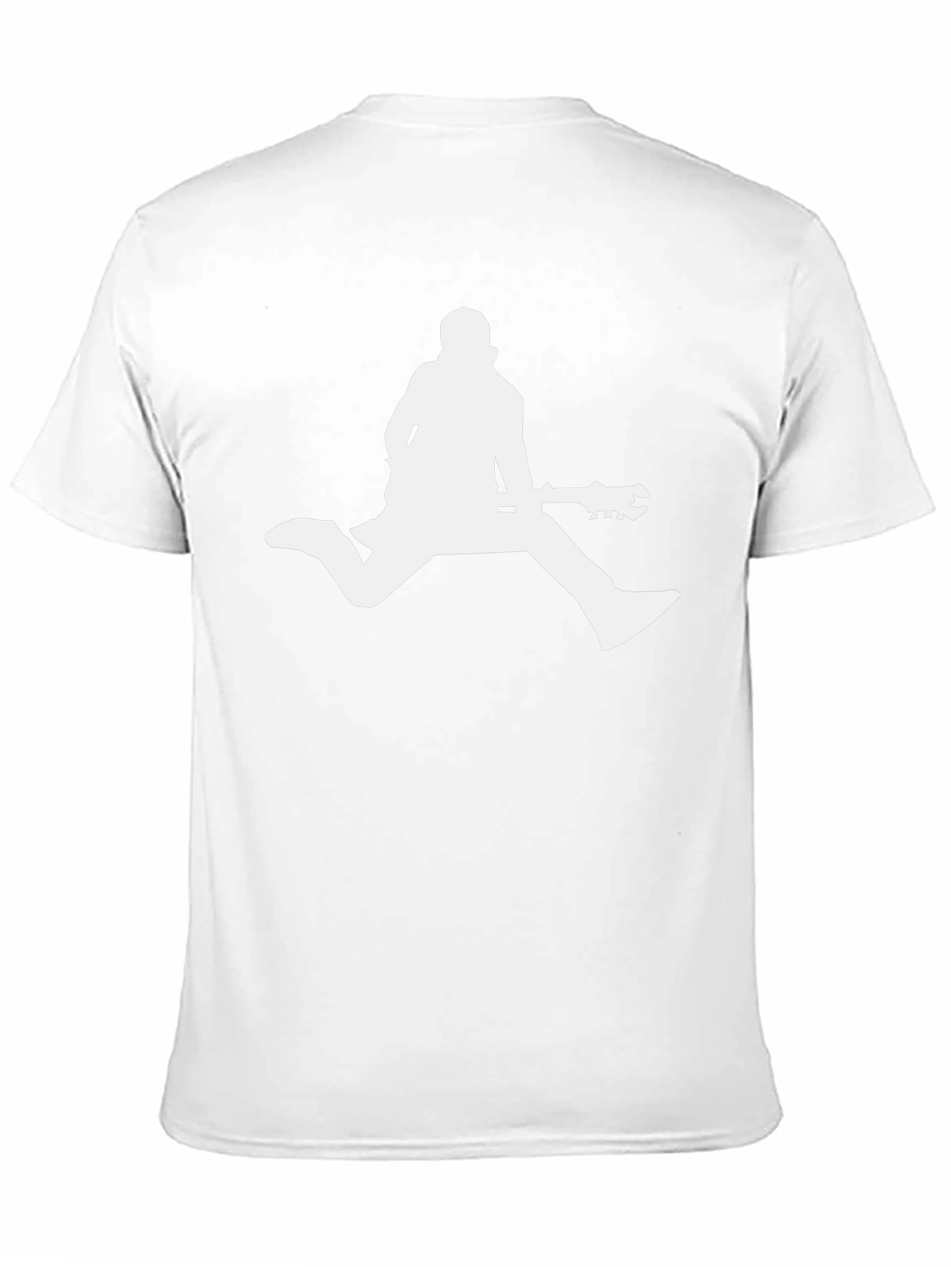 Musician Silhouette Graphic Tee - Black Cotton Shirt