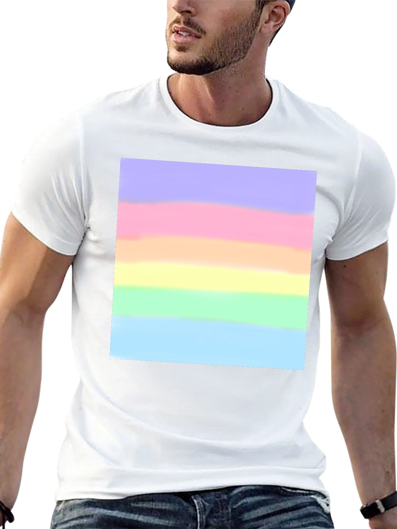 Pastel Rainbow Graphic T-Shirt