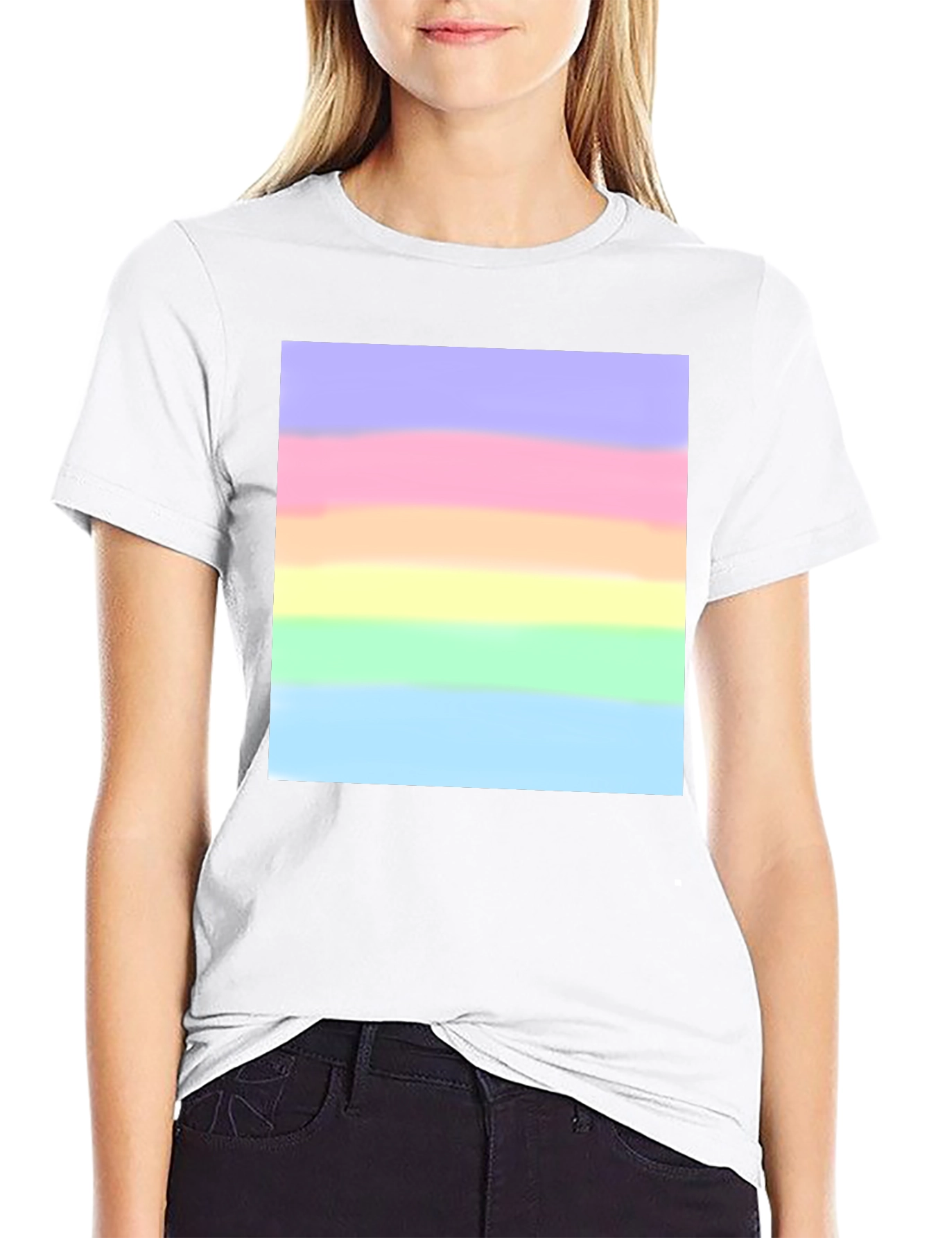 Pastel Rainbow Graphic T-Shirt