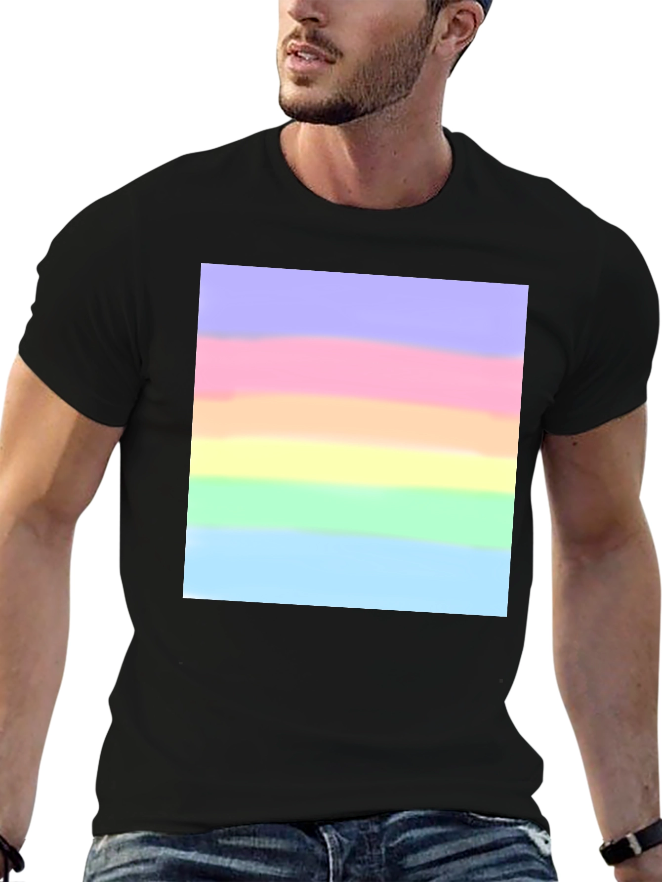 Pastel Rainbow Graphic T-Shirt