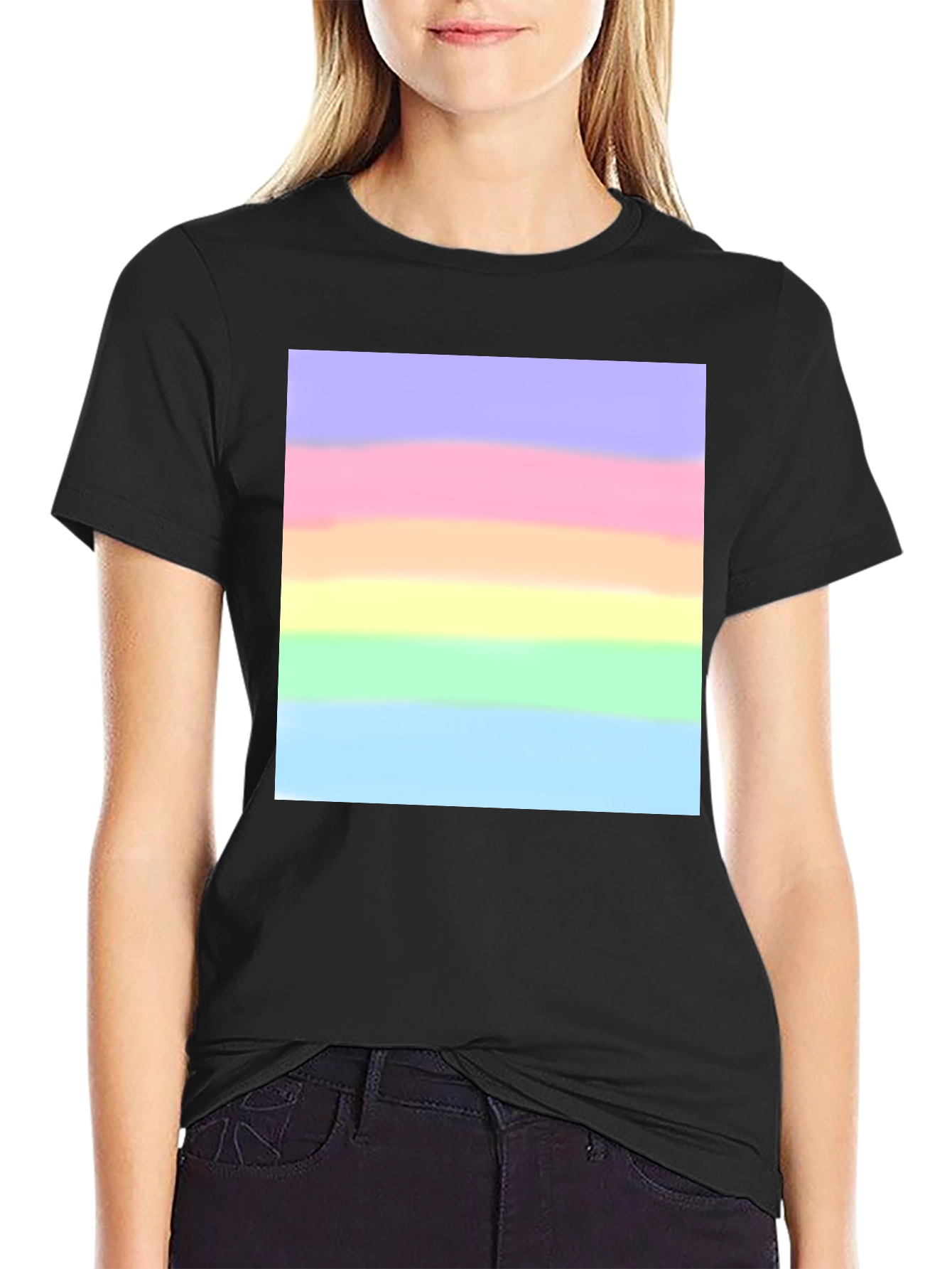 Pastel Rainbow Graphic T-Shirt