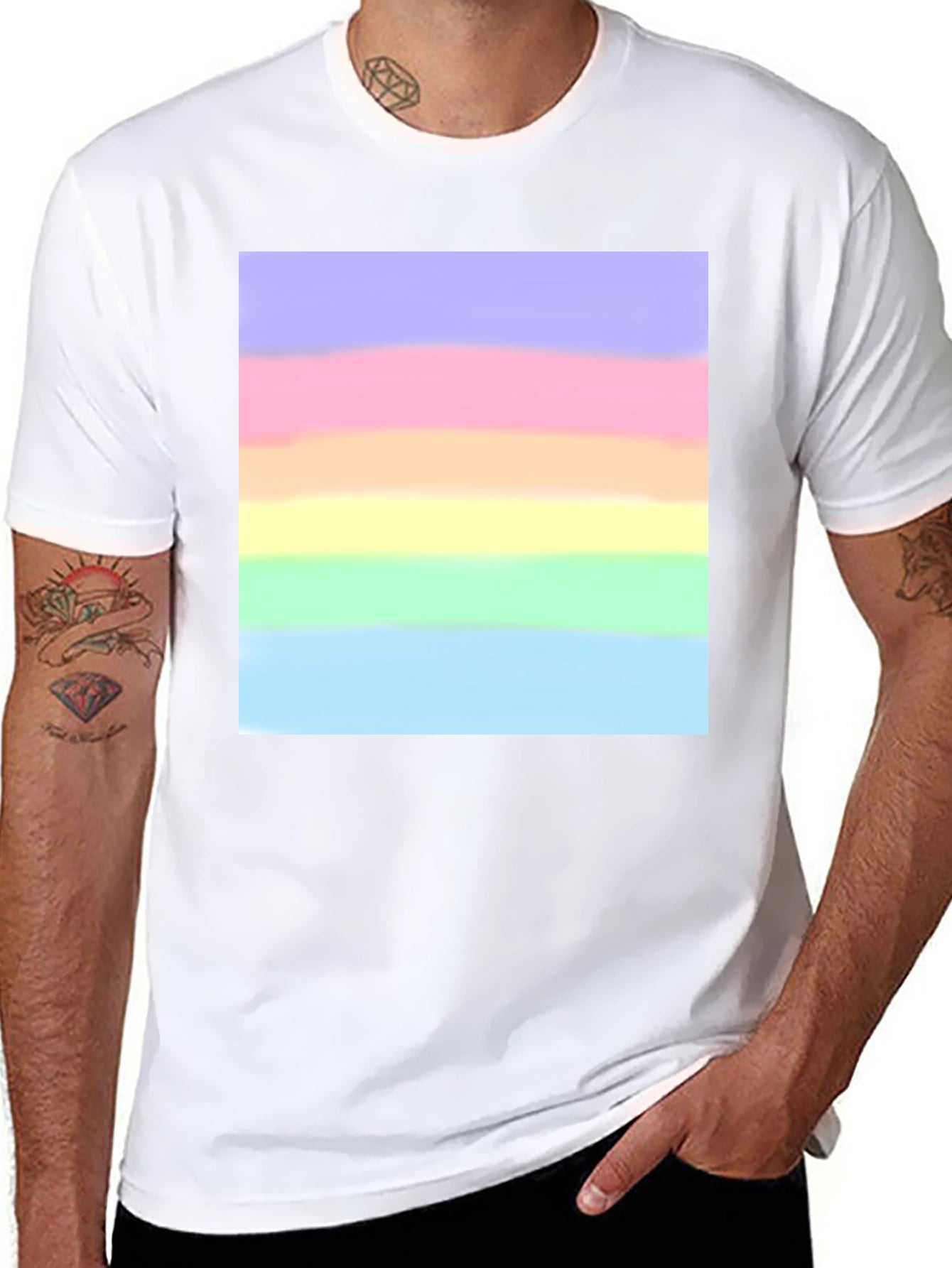 Pastel Rainbow Graphic T-Shirt