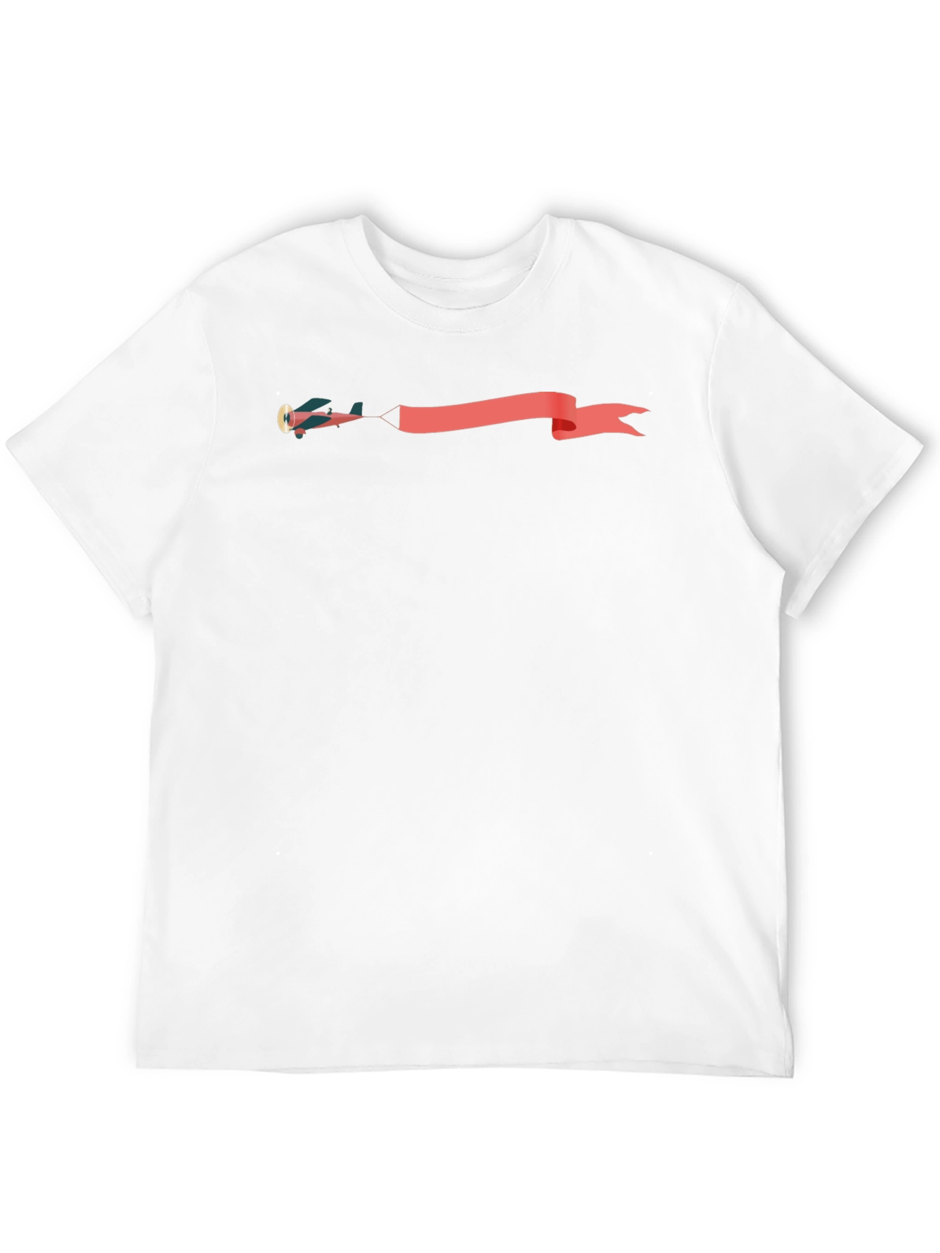 Airplane Banner Graphic Tee - Stylish Black T-Shirt
