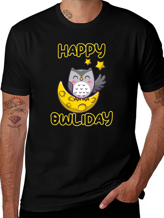 Happy Owliday T-Shirt - Cute Owl Design