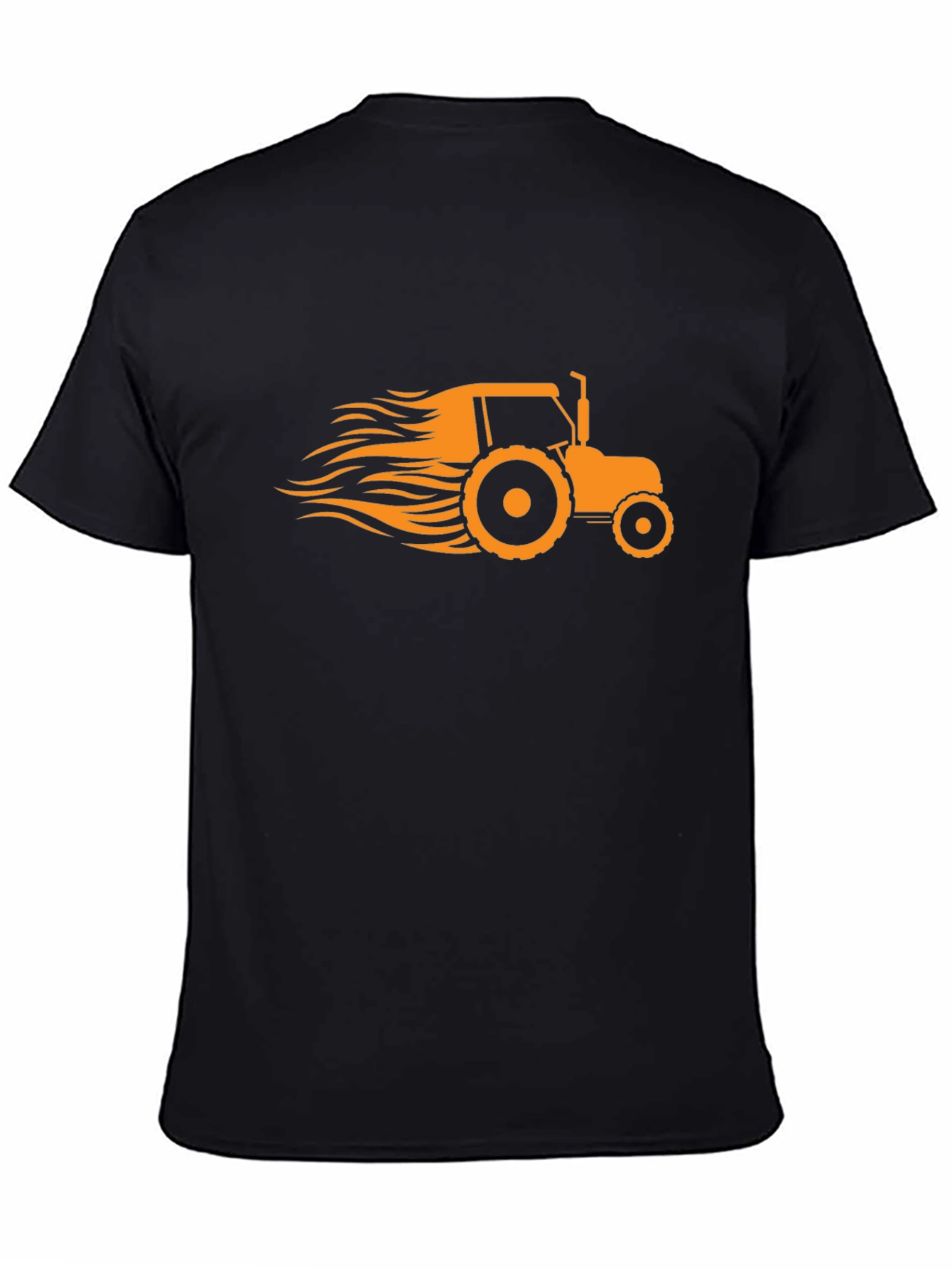 Mens Black Tractor Graphic T-Shirt