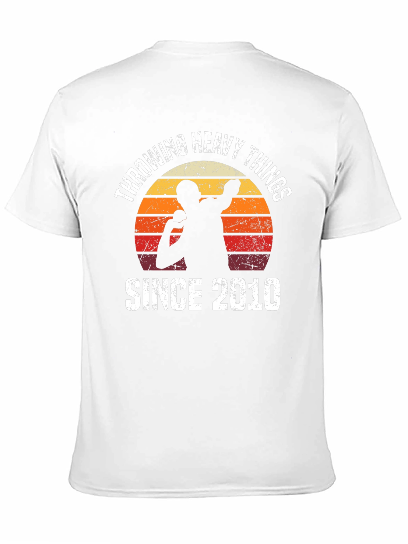 Throwing Heavy Things Since 2010 Retro T-Shirt