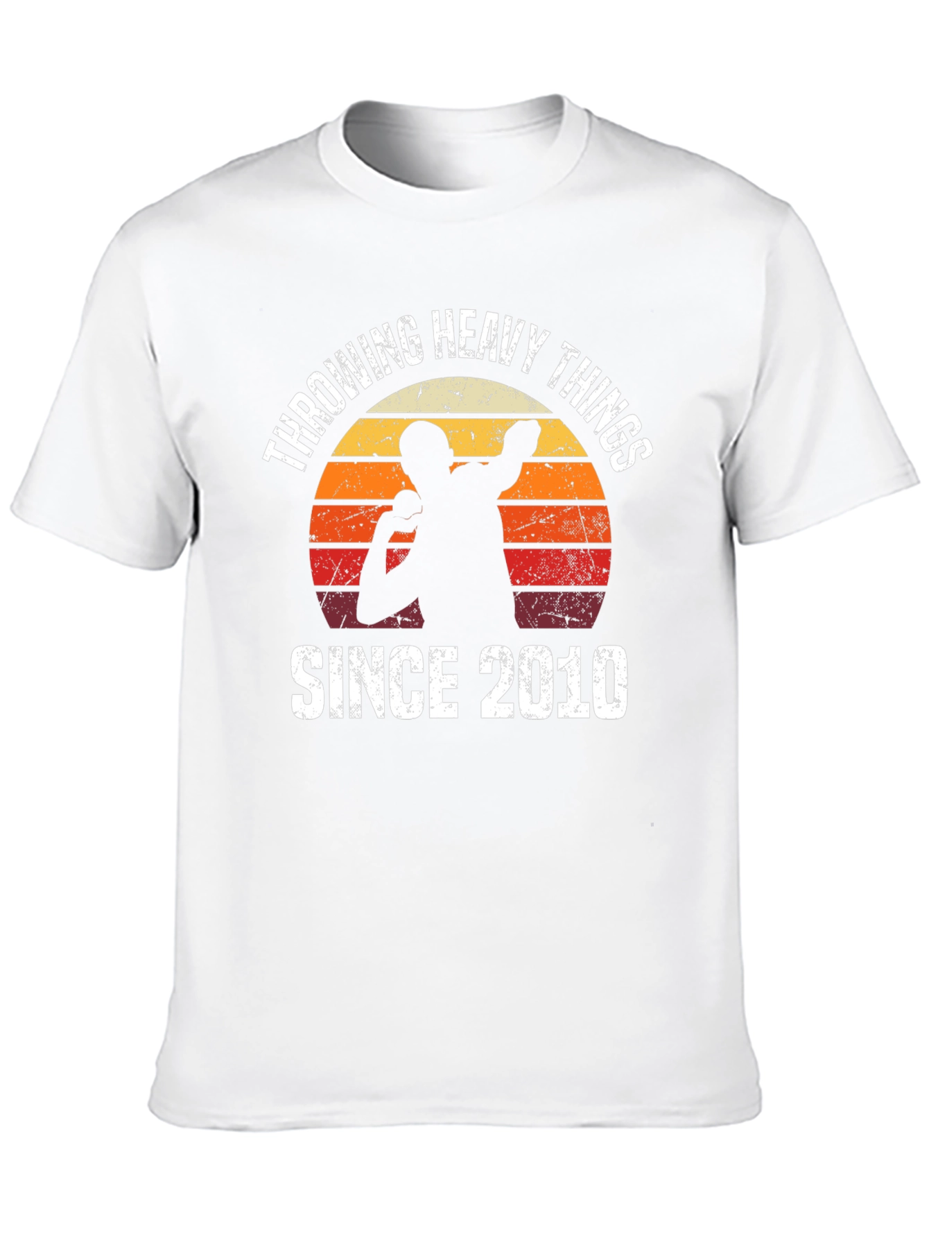 Throwing Heavy Things Since 2010 Retro T-Shirt