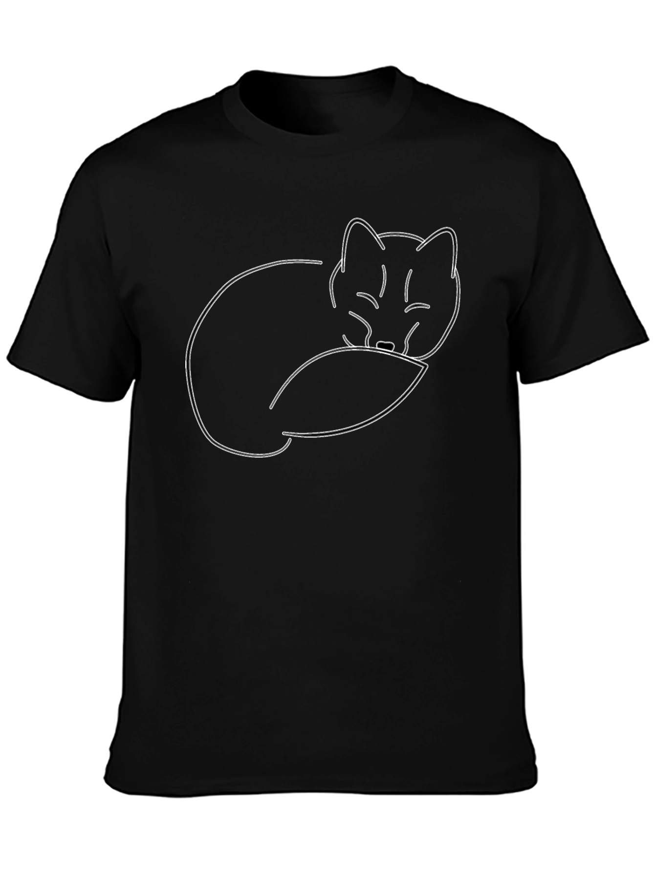 Sleeping Fox Graphic Tee - Black