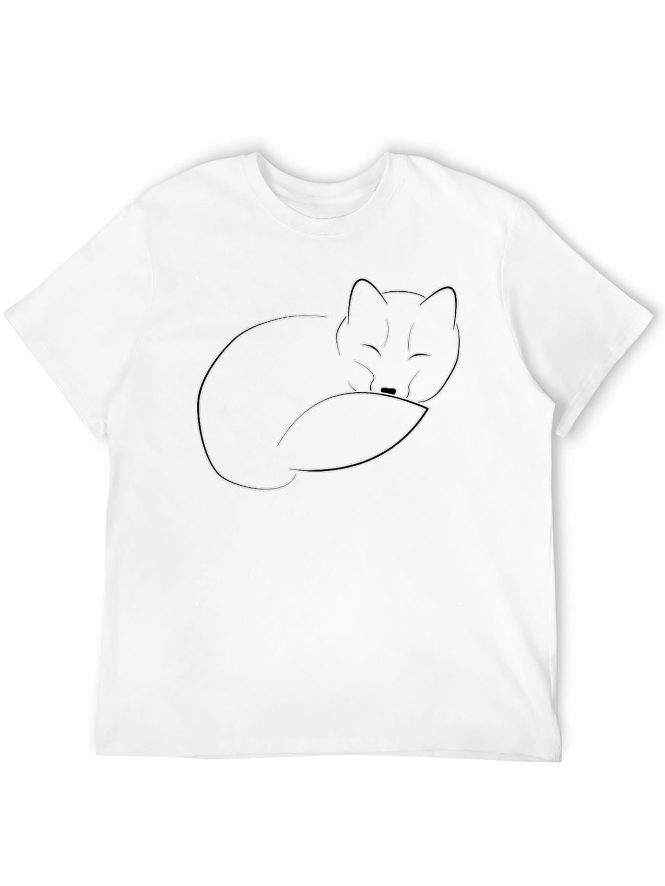 Sleeping Fox Graphic Tee - Black
