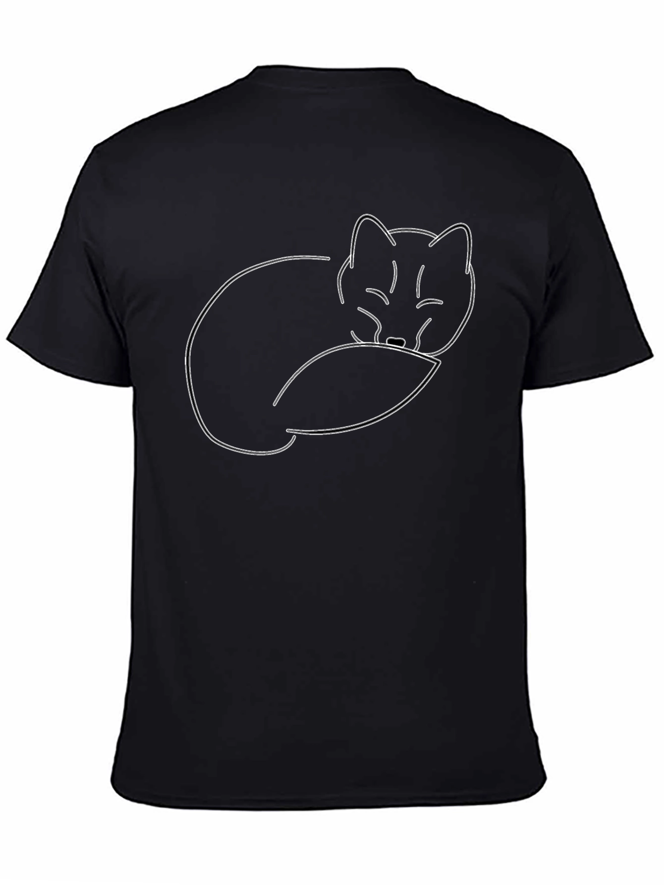 Sleeping Fox Graphic Tee - Black