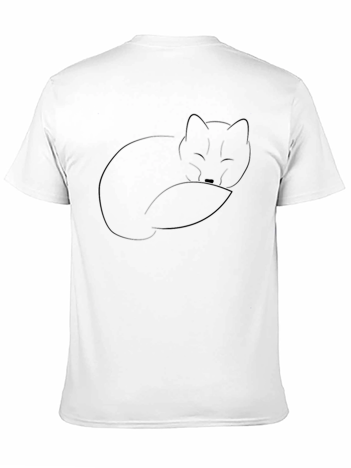Sleeping Fox Graphic Tee - Black