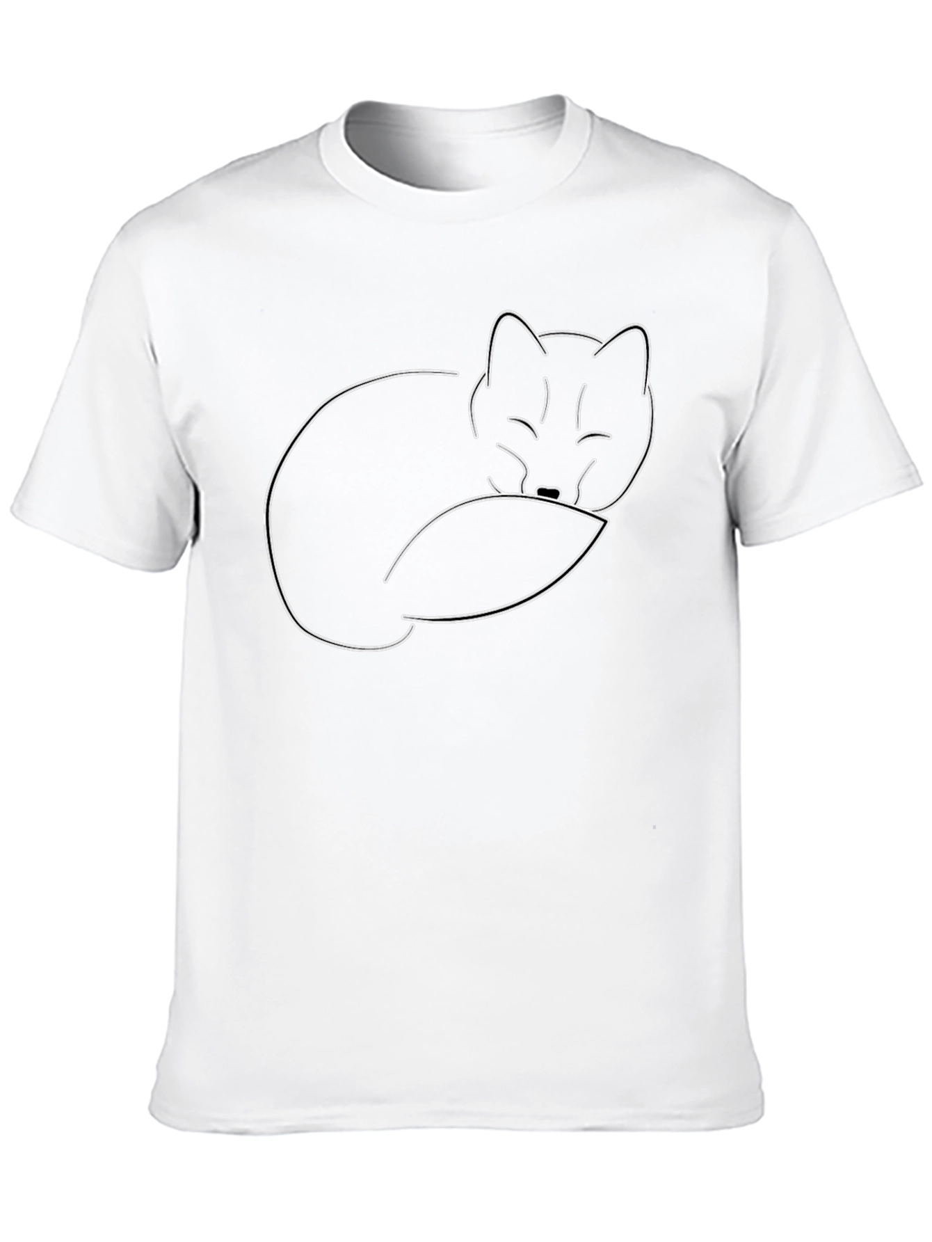 Sleeping Fox Graphic Tee - Black