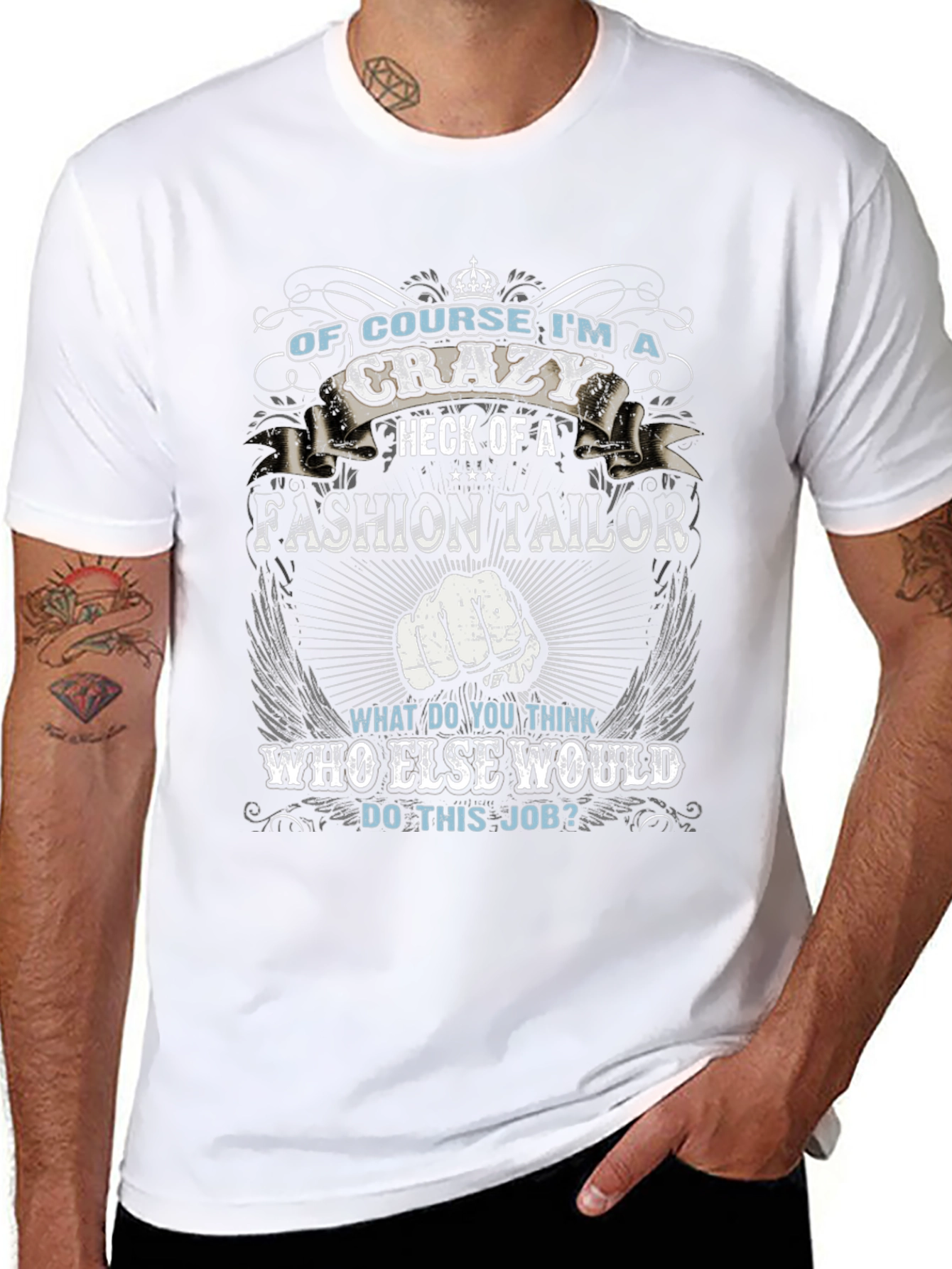 Crazy Fashion Tailor Graphic T-Shirt